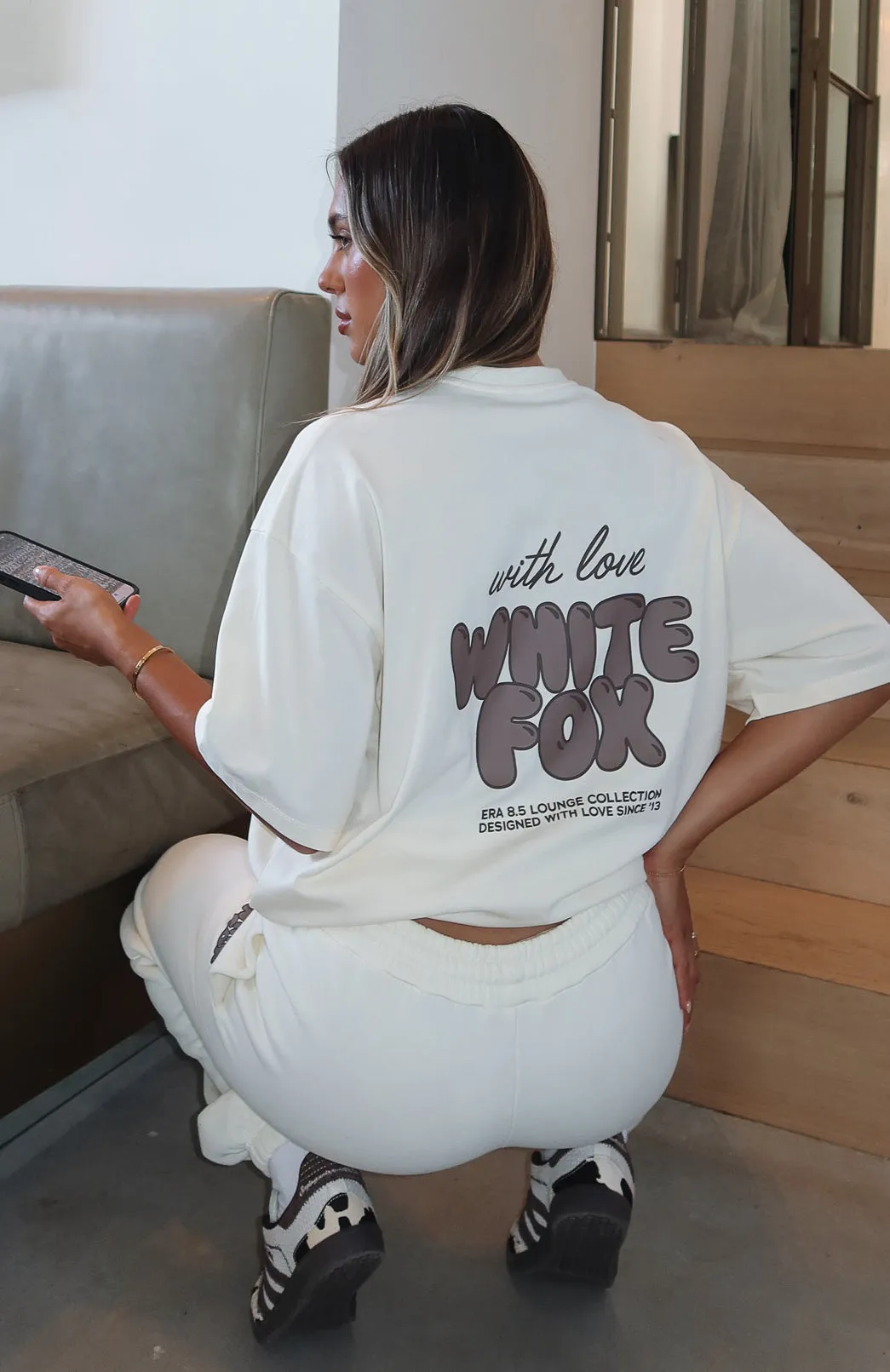 With Love Always Oversized Tee Cream sold by White Fox Boutique