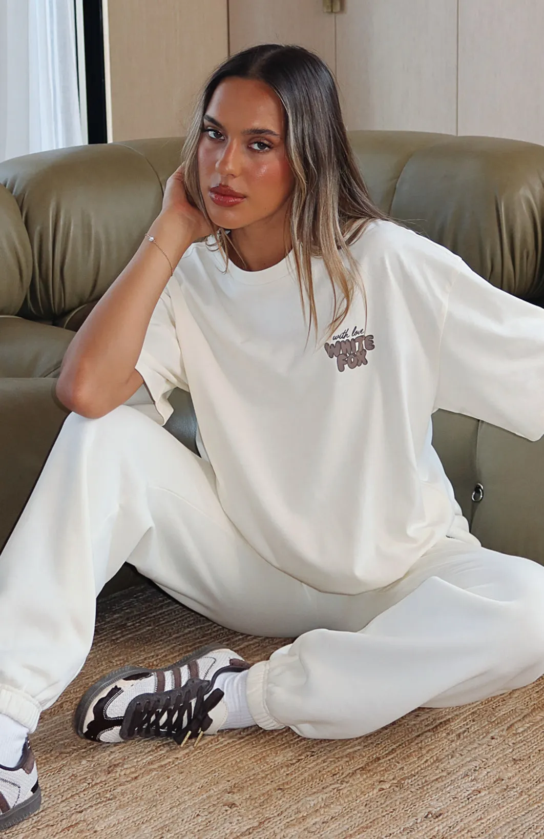 With Love Always Oversized Tee Cream sold by White Fox Boutique product image thumbnail 2