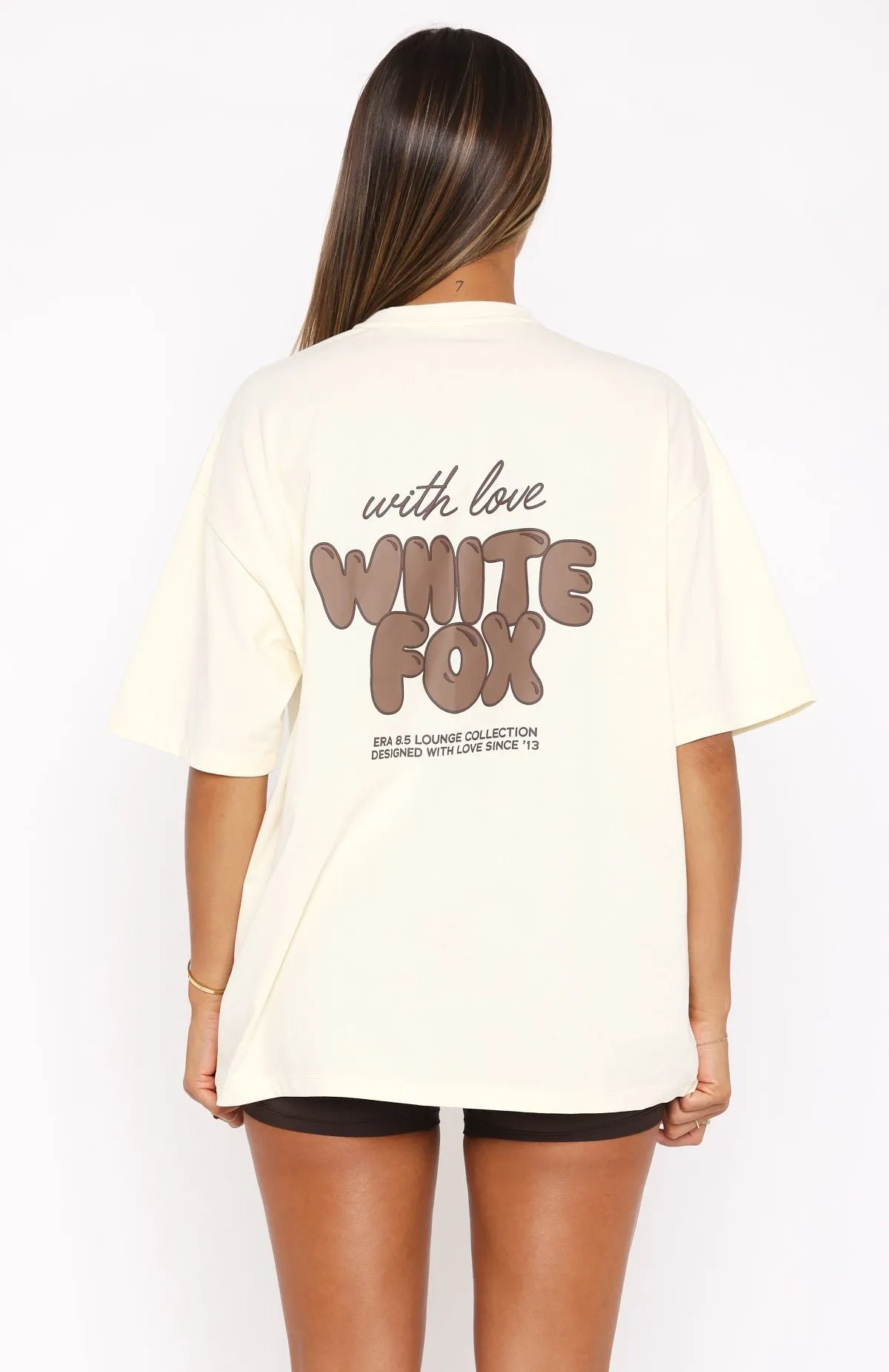 With Love Always Oversized Tee Cream sold by White Fox Boutique product image thumbnail 5