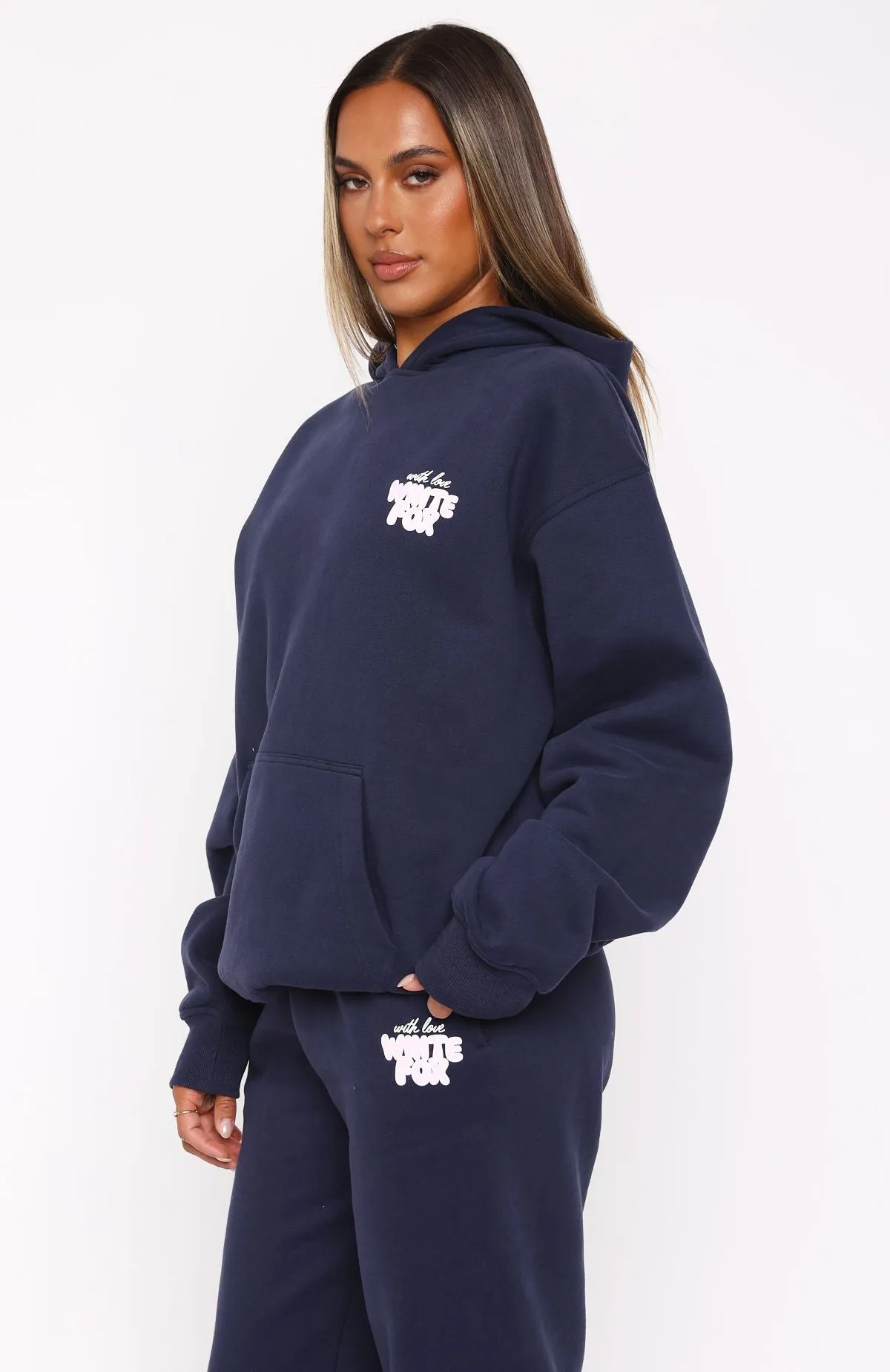 With Love Always Oversized Hoodie Navy sold by White Fox Boutique product image thumbnail 4