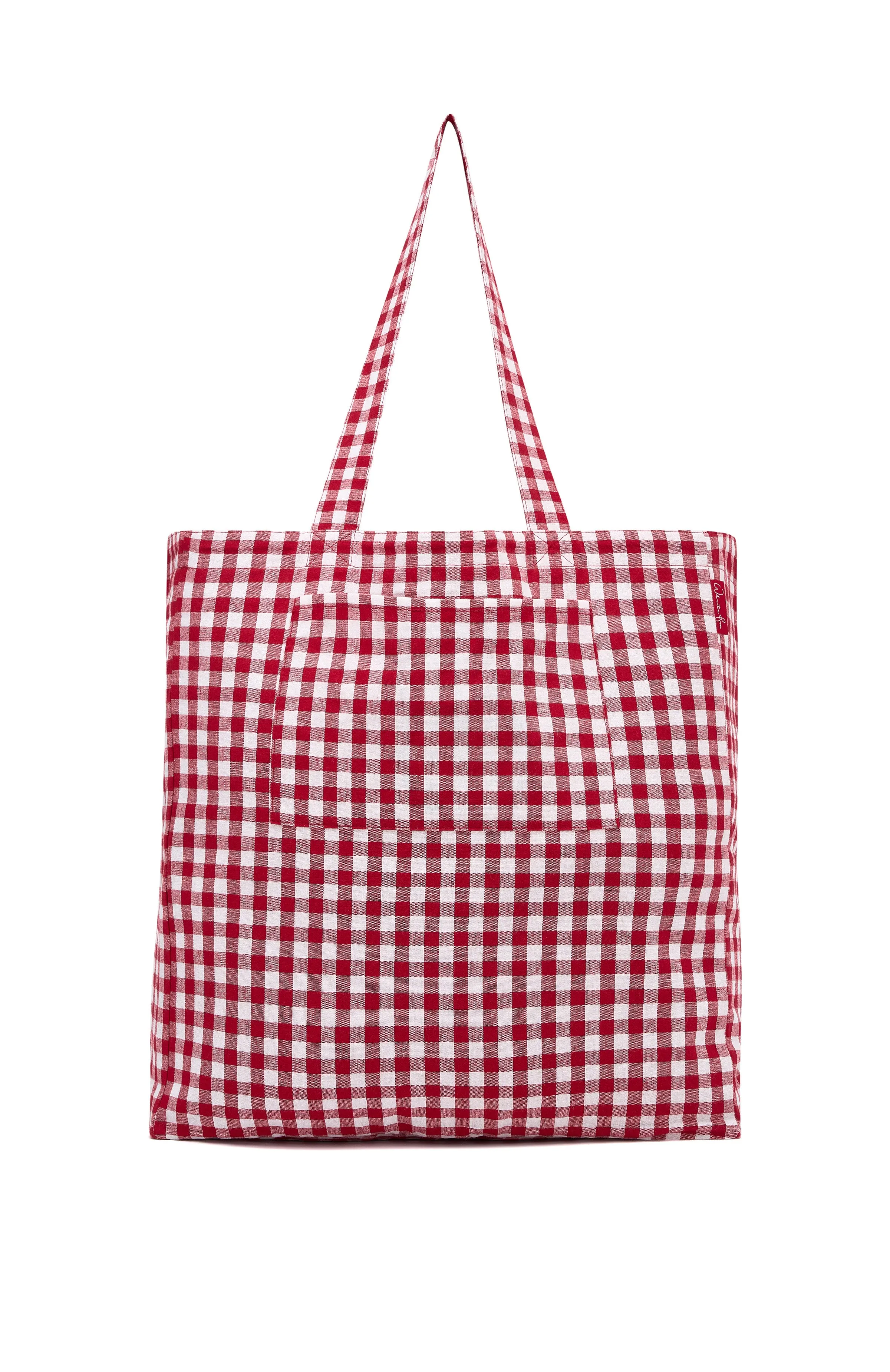 Give Me Your Love Tote Bag Red Gingham sold by White Fox Boutique product image thumbnail 2