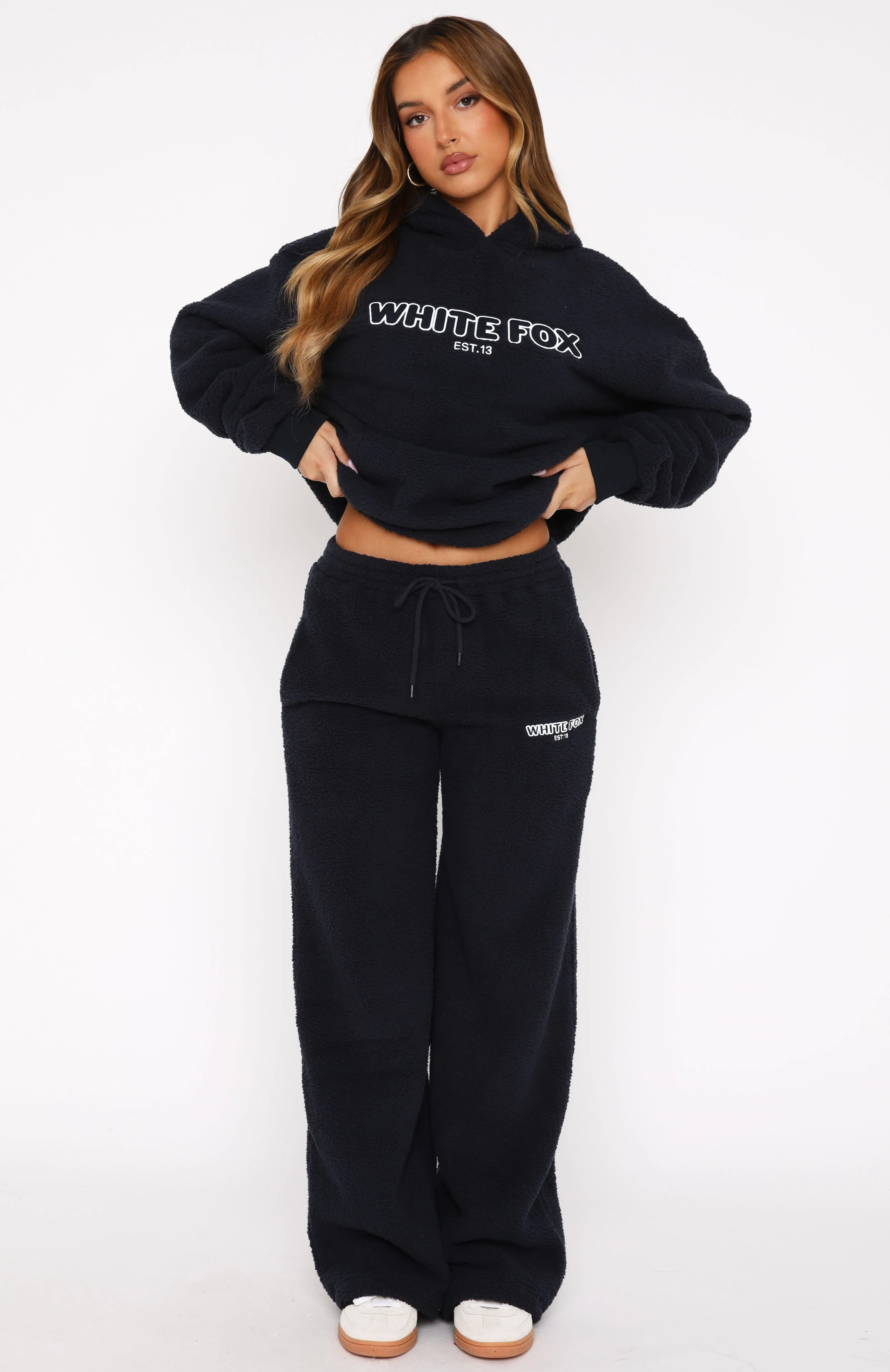 Don't Lose Me Wide Leg Sweatpants Navy sold by White Fox Boutique product image thumbnail 2