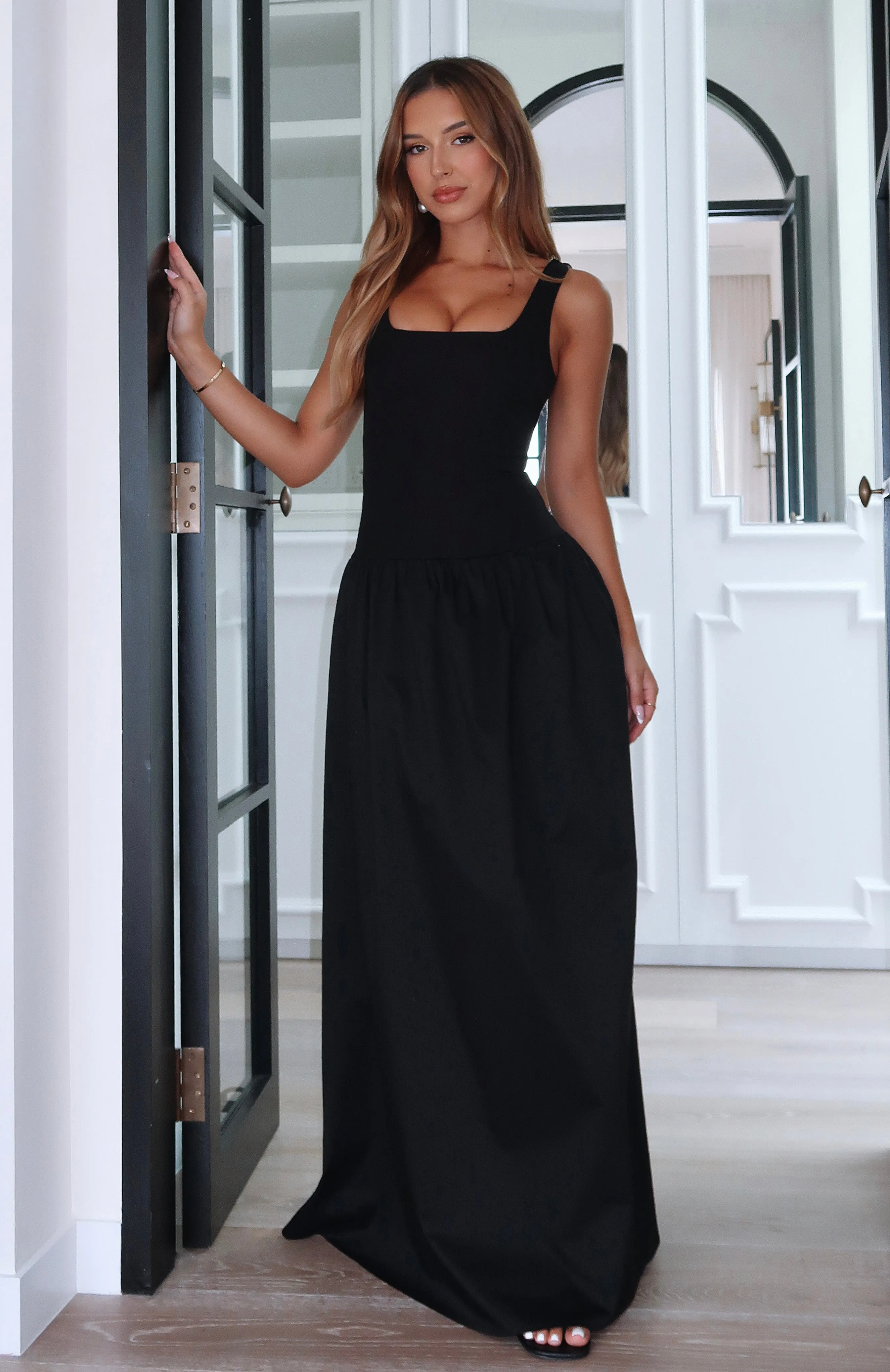 Summer Delight Maxi Dress Black sold by White Fox Boutique product image thumbnail 5