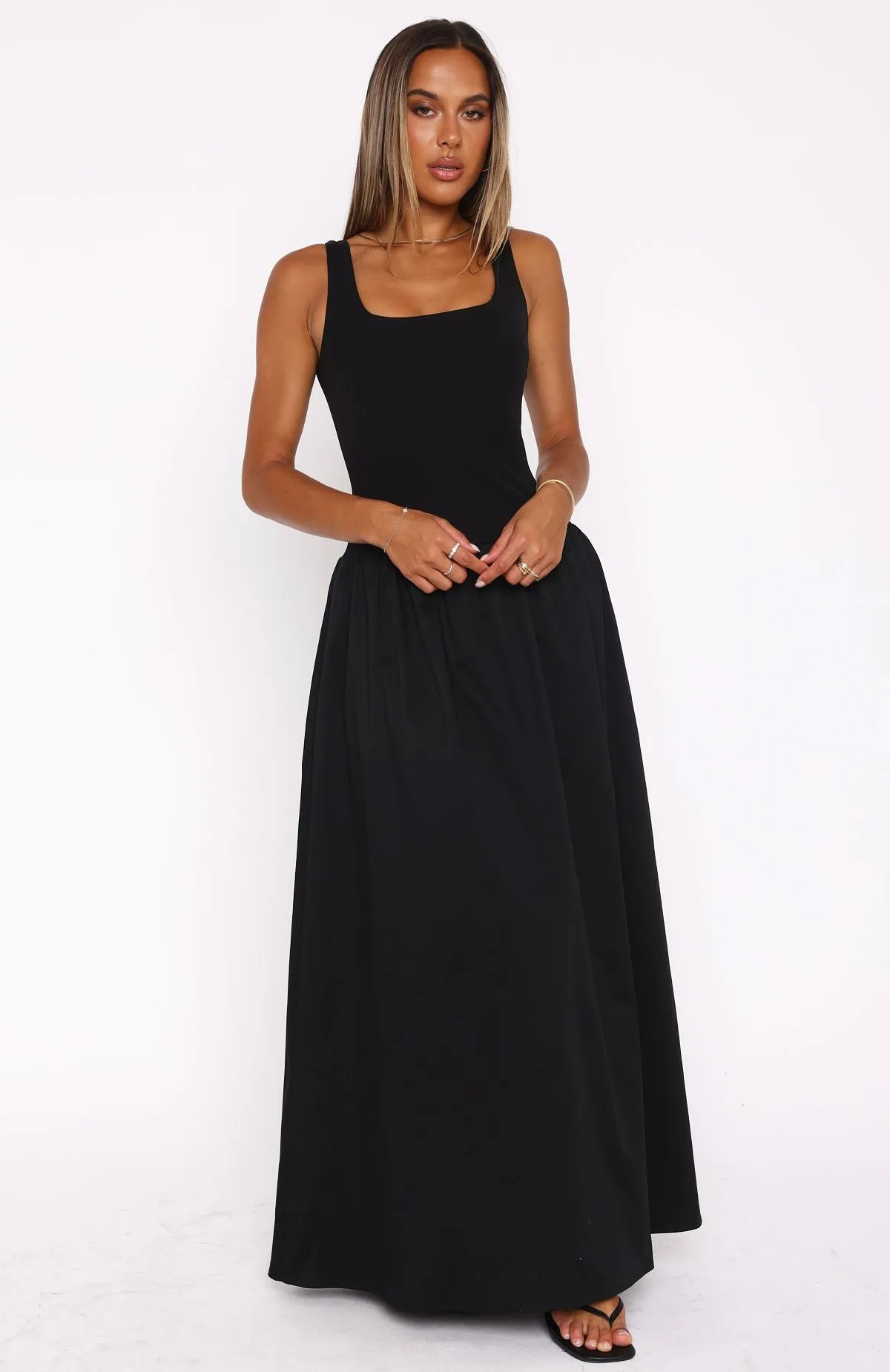 Summer Delight Maxi Dress Black sold by White Fox Boutique product image thumbnail 2