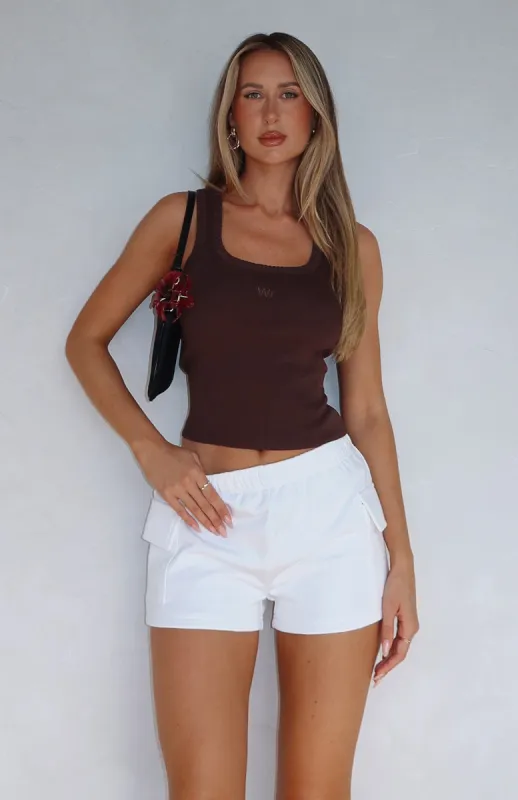 Wanting Problems Knit Top Chocolate sold by White Fox Boutique