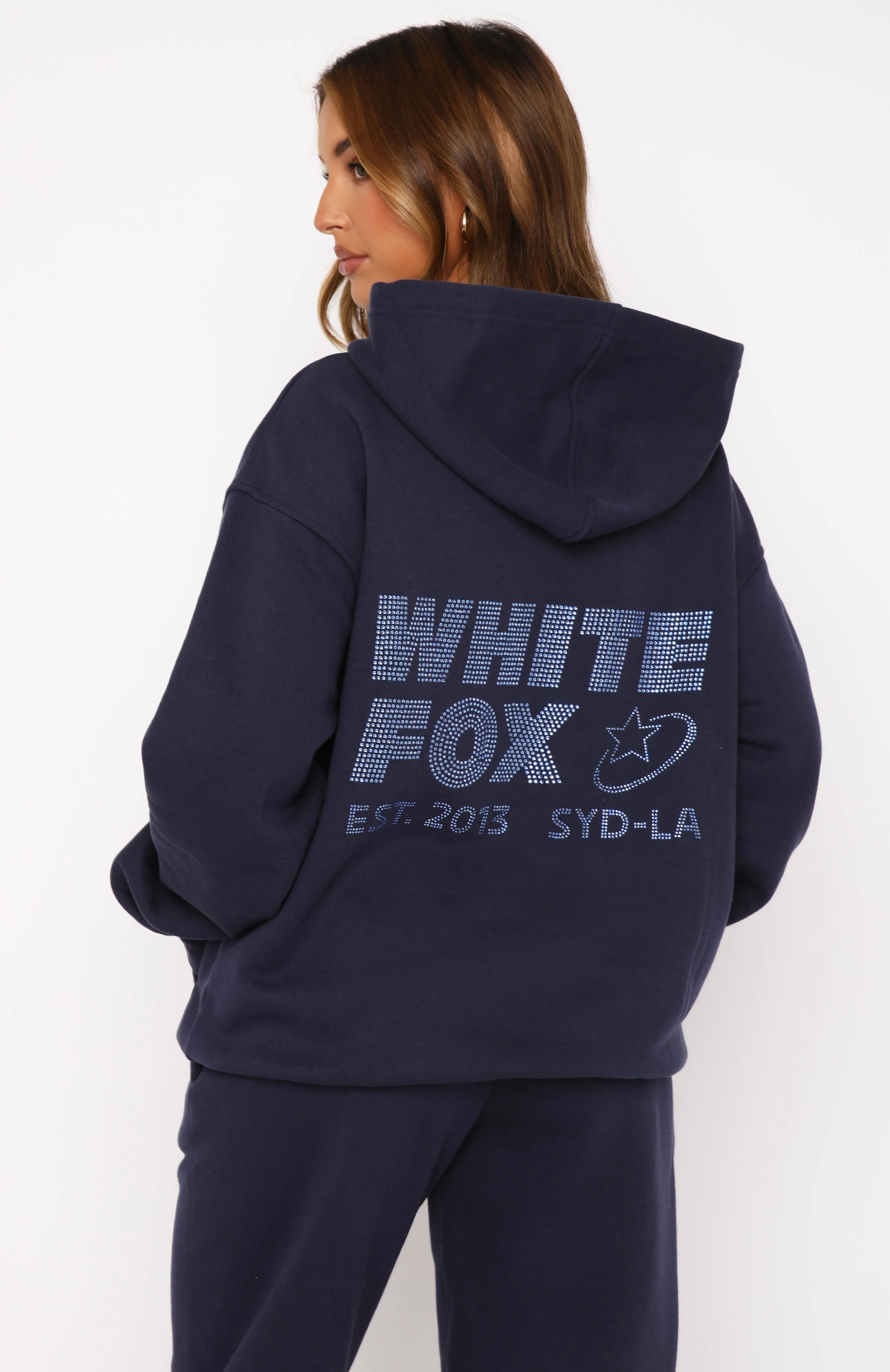 Always Shining Oversized Hoodie Navy sold by White Fox Boutique product image thumbnail 4