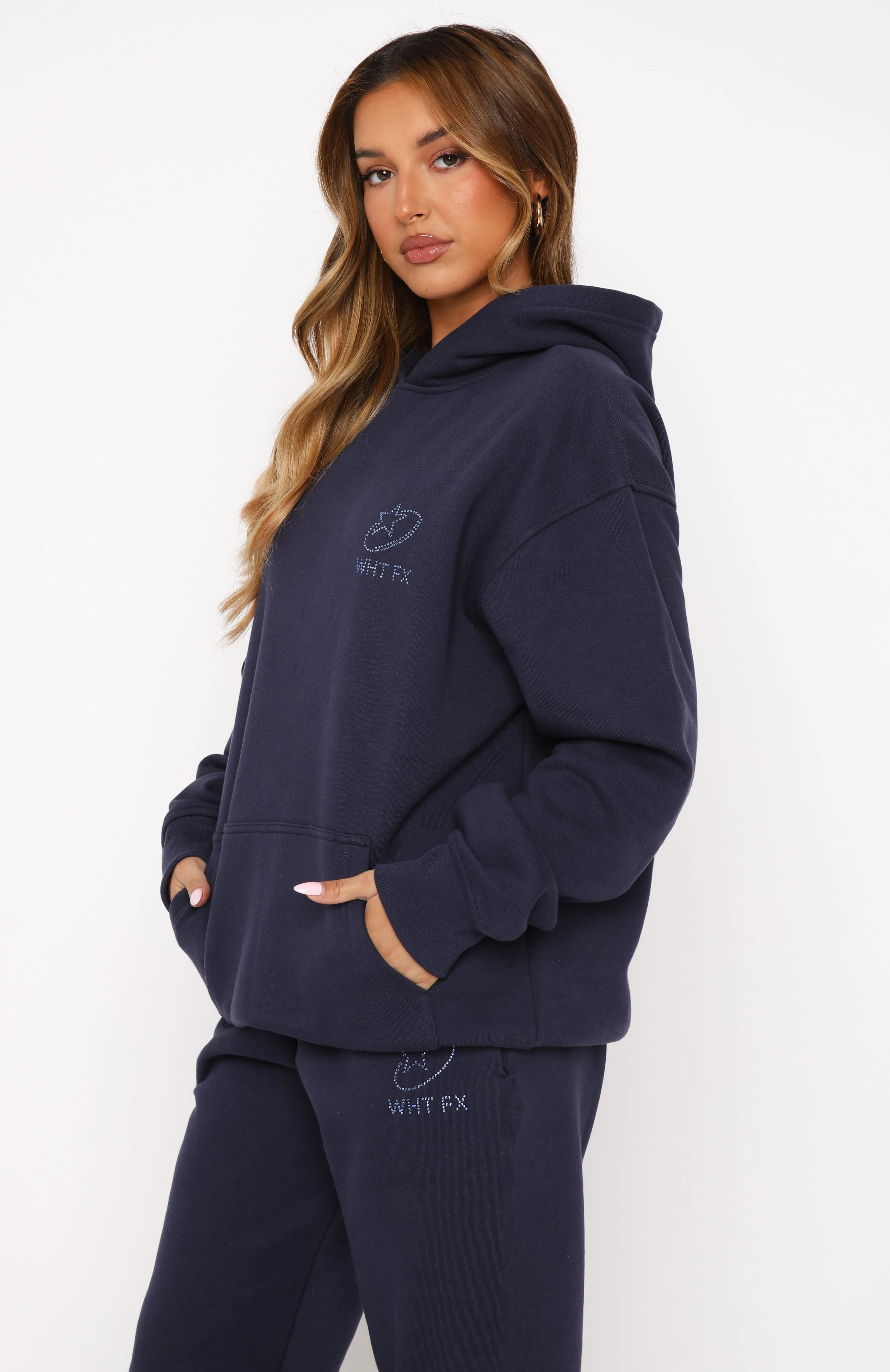 Always Shining Oversized Hoodie Navy sold by White Fox Boutique product image thumbnail 3