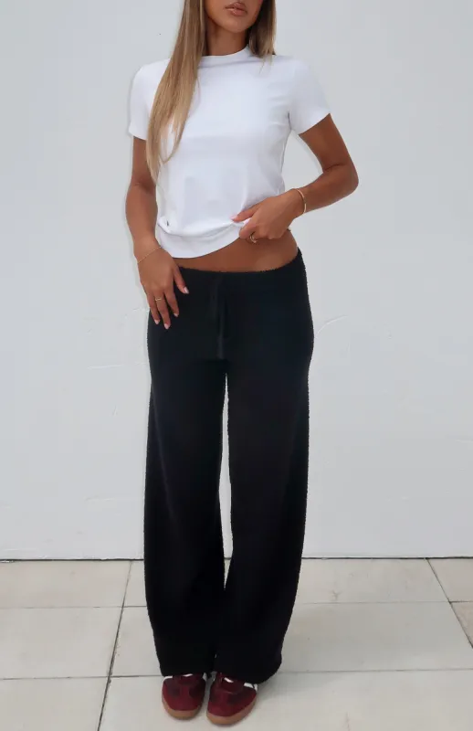 Act Natural Knit Pants Black sold by White Fox Boutique