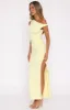 Little Bit Dramatic Maxi Dress Lemon sold by White Fox Boutique