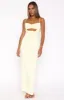 Hit The City Maxi Dress Lemon sold by White Fox Boutique