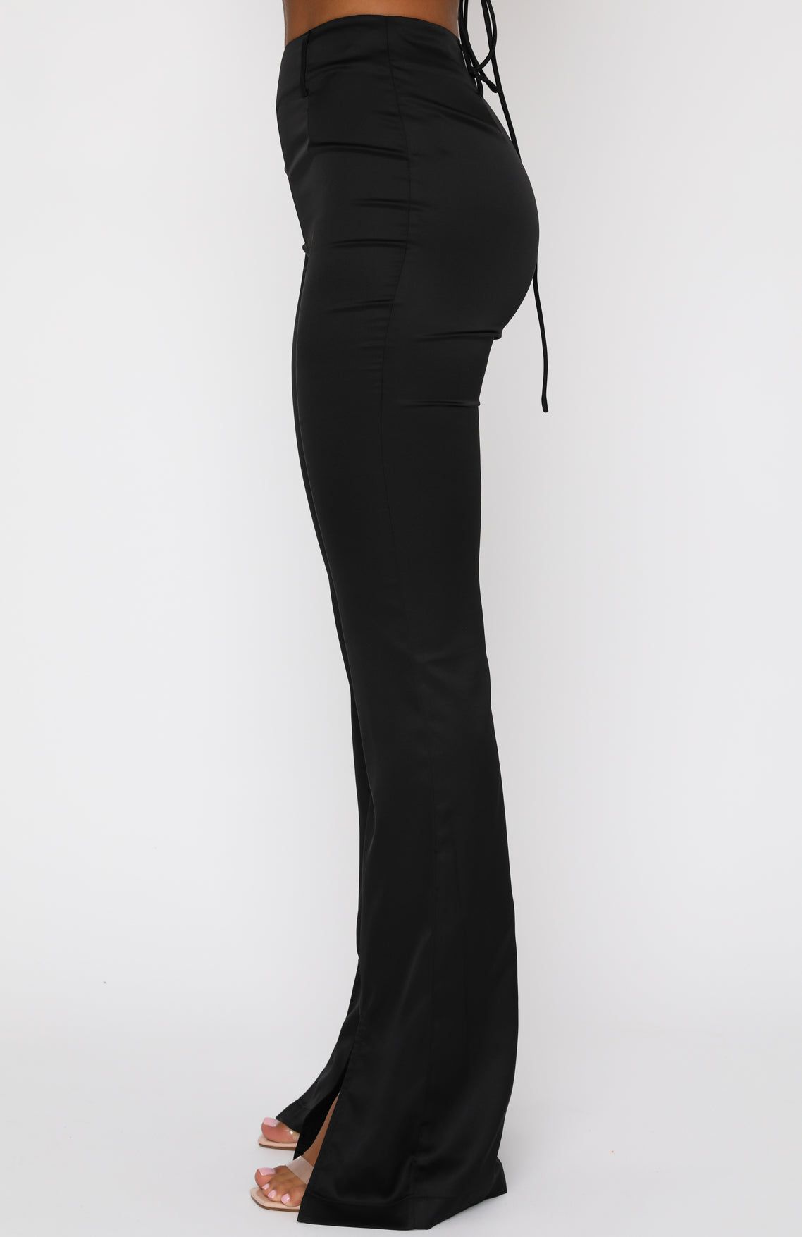 Fair Play Satin Pants Black sold by White Fox Boutique product image thumbnail 3