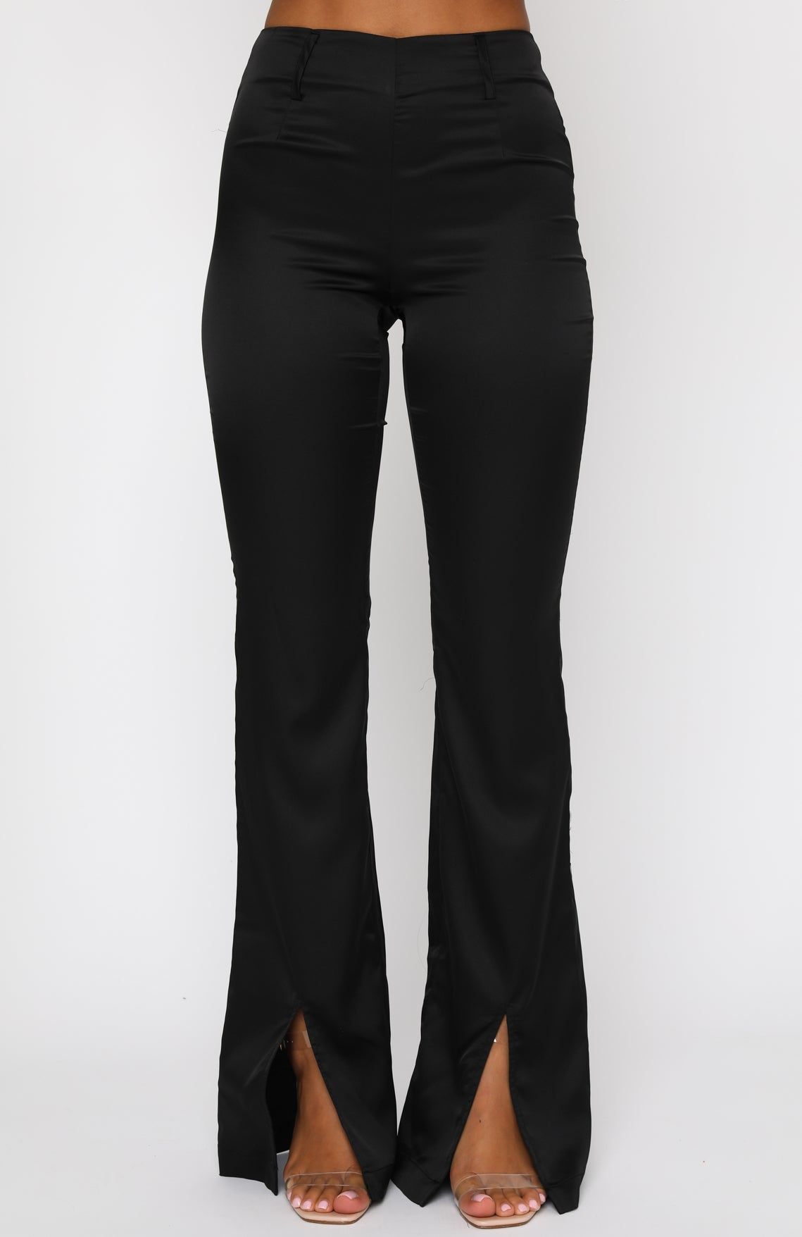 Fair Play Satin Pants Black sold by White Fox Boutique product image thumbnail 2