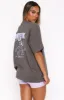 Everything Is Peachy Oversized Tee Charcoal sold by White Fox Boutique