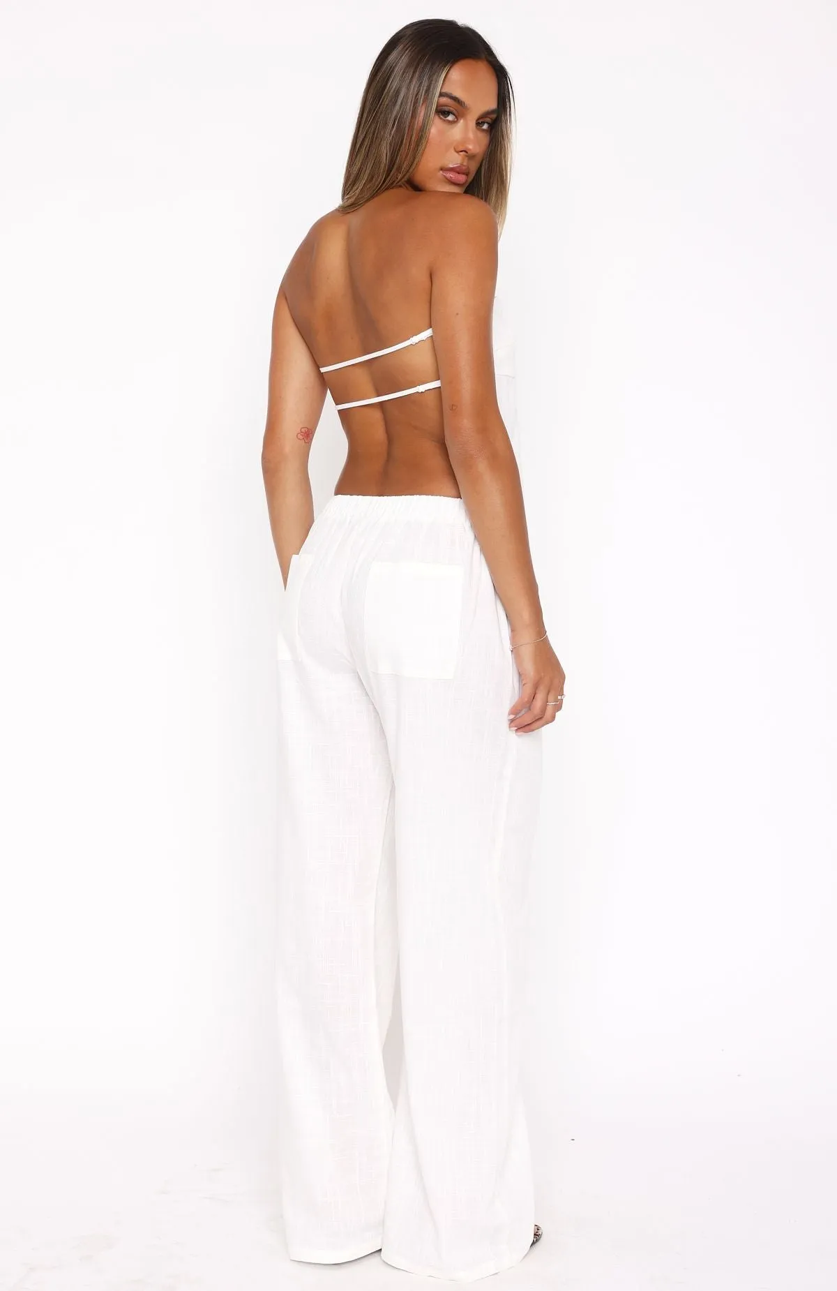 I Knew You'd Leave Pants White sold by White Fox Boutique product image thumbnail 4