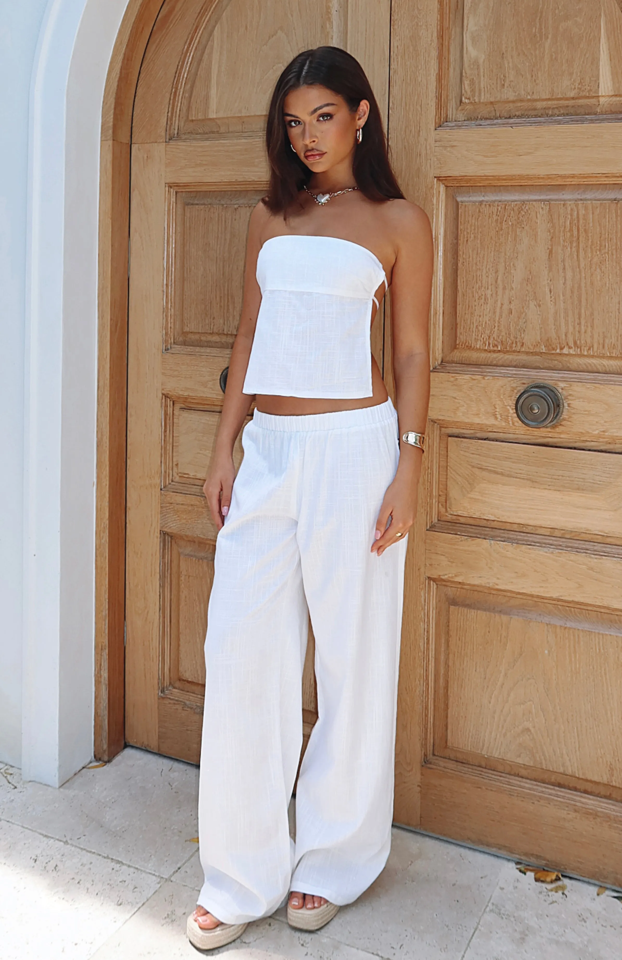 I Knew You'd Leave Pants White sold by White Fox Boutique