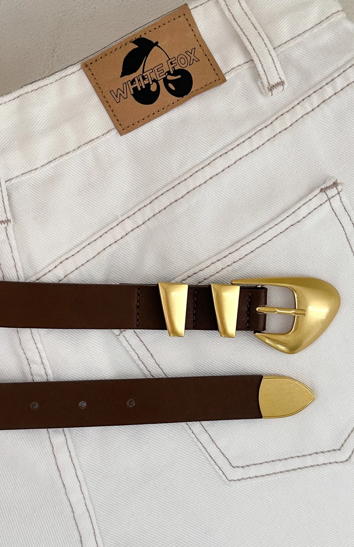 Malcolm Belt Chocolate/Vintage Gold sold by White Fox Boutique product image thumbnail 3