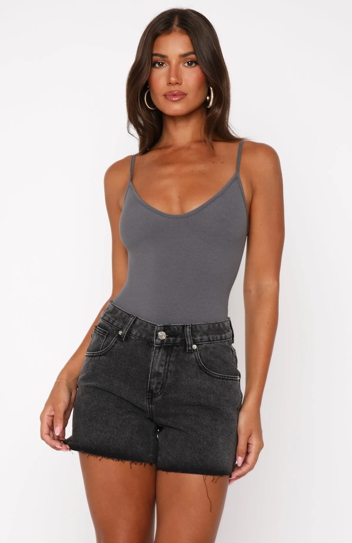 Not Meant To Be Denim Shorts Black Acid sold by White Fox Boutique product image thumbnail 2