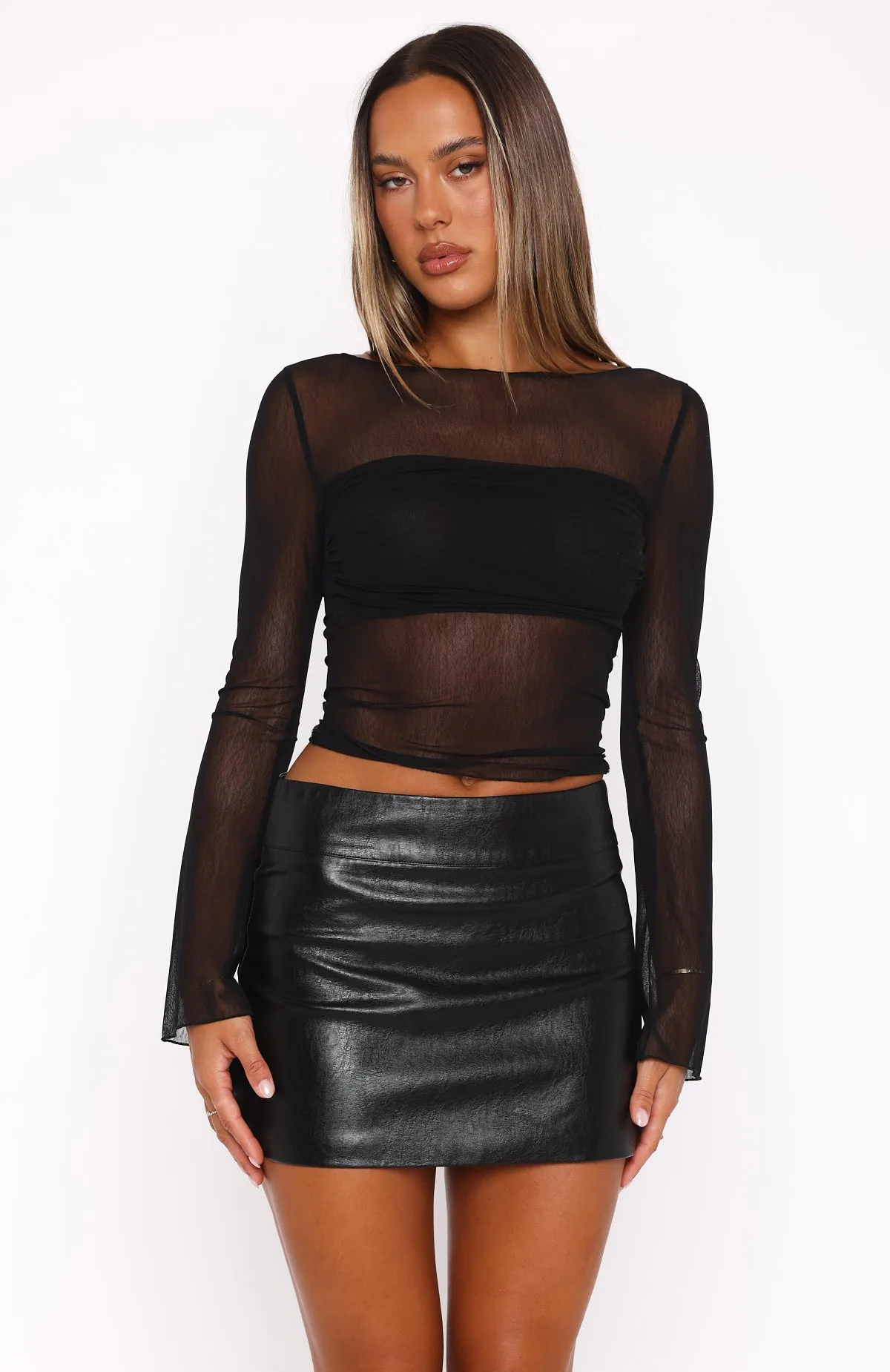 True To Form Long Sleeve Top Black sold by White Fox Boutique product image thumbnail 2
