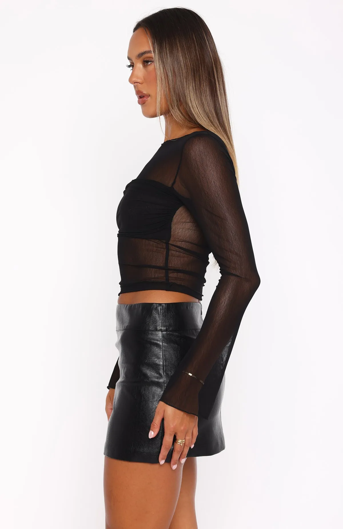 True To Form Long Sleeve Top Black sold by White Fox Boutique product image thumbnail 3