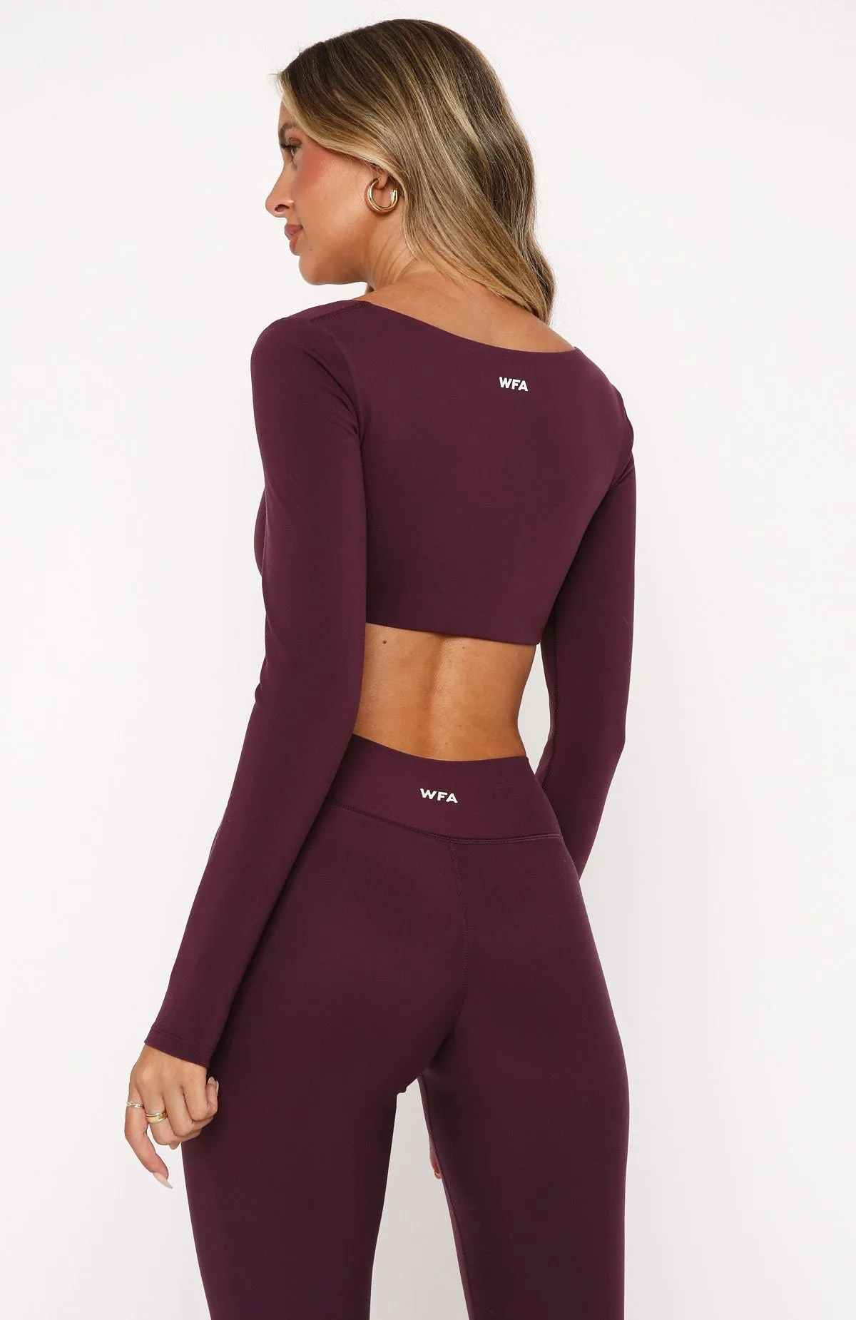 Thriving Long Sleeve Crop Plum sold by White Fox Boutique product image thumbnail 4