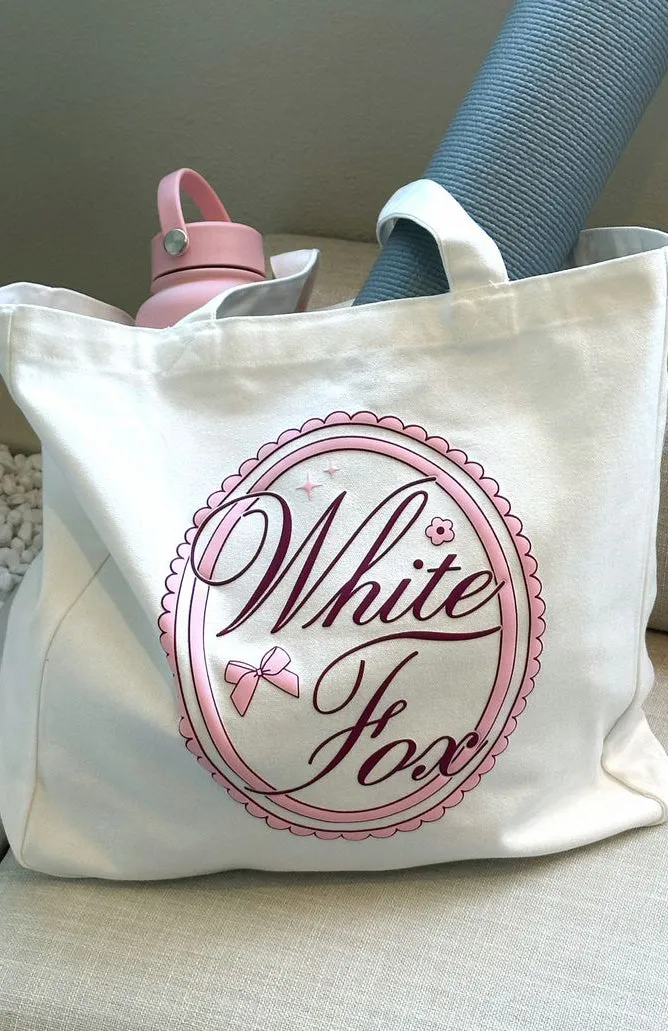 Pilates Princess Tote Bag Off White sold by White Fox Boutique product image thumbnail 2