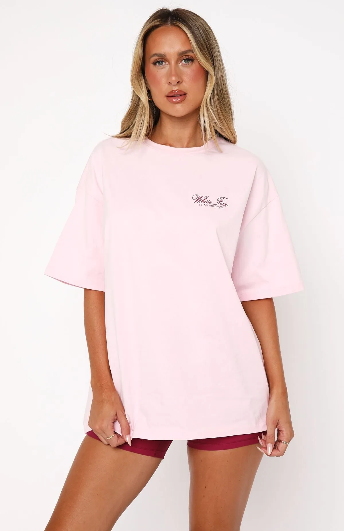 Health & Wellness Oversized Tee Pink sold by White Fox Boutique product image thumbnail 2