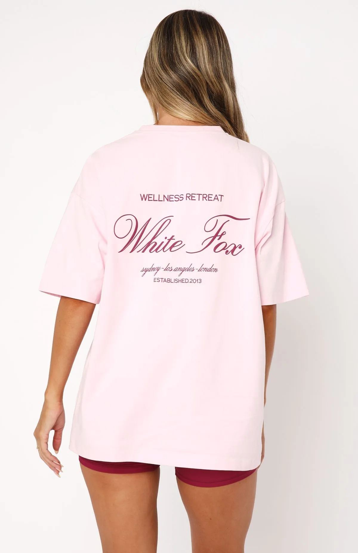 Health & Wellness Oversized Tee Pink sold by White Fox Boutique product image thumbnail 4