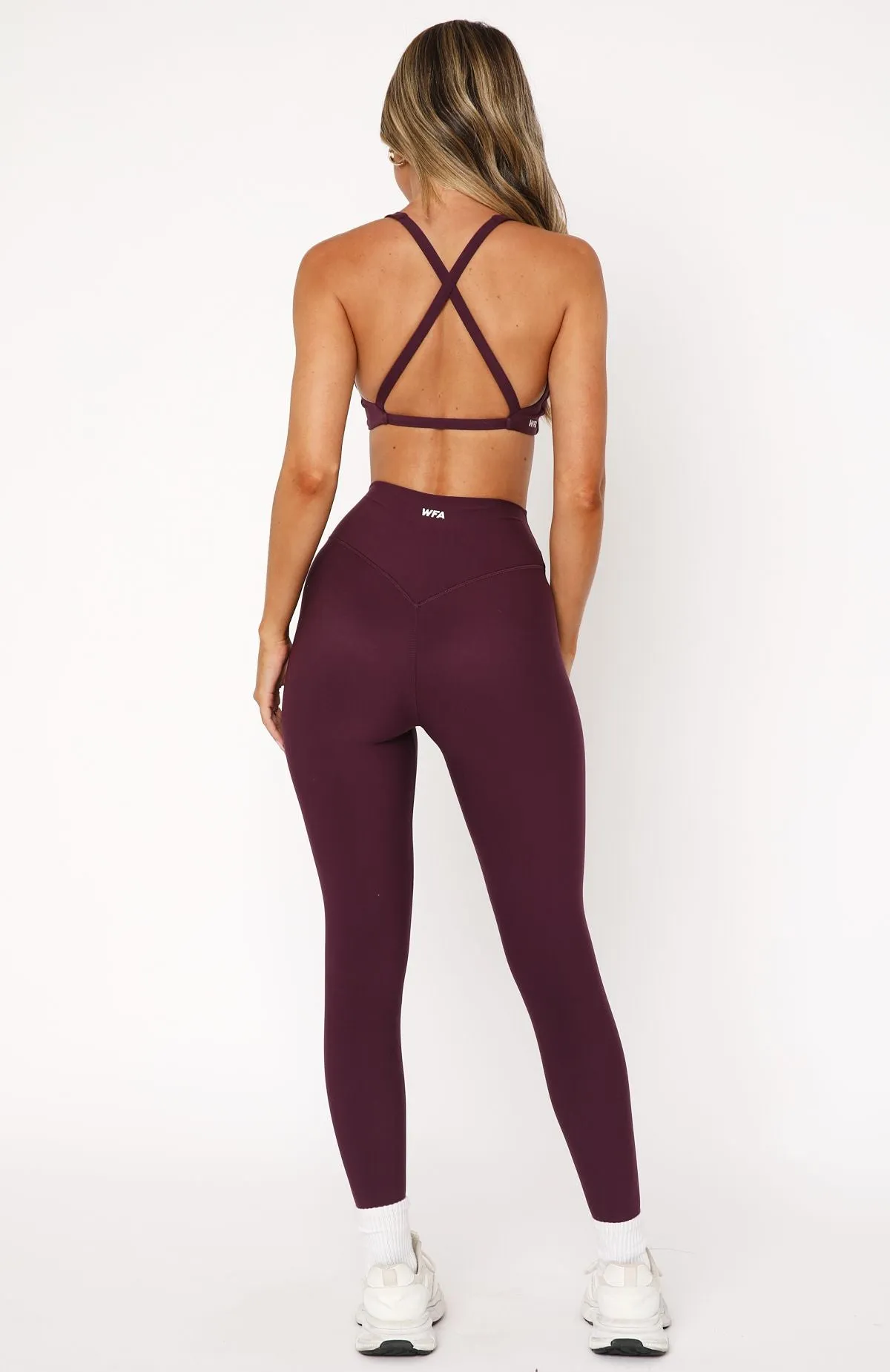 Go Getter High Waisted Leggings Plum sold by White Fox Boutique product image thumbnail 4