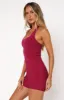 Body Pump Crop Berry sold by White Fox Boutique