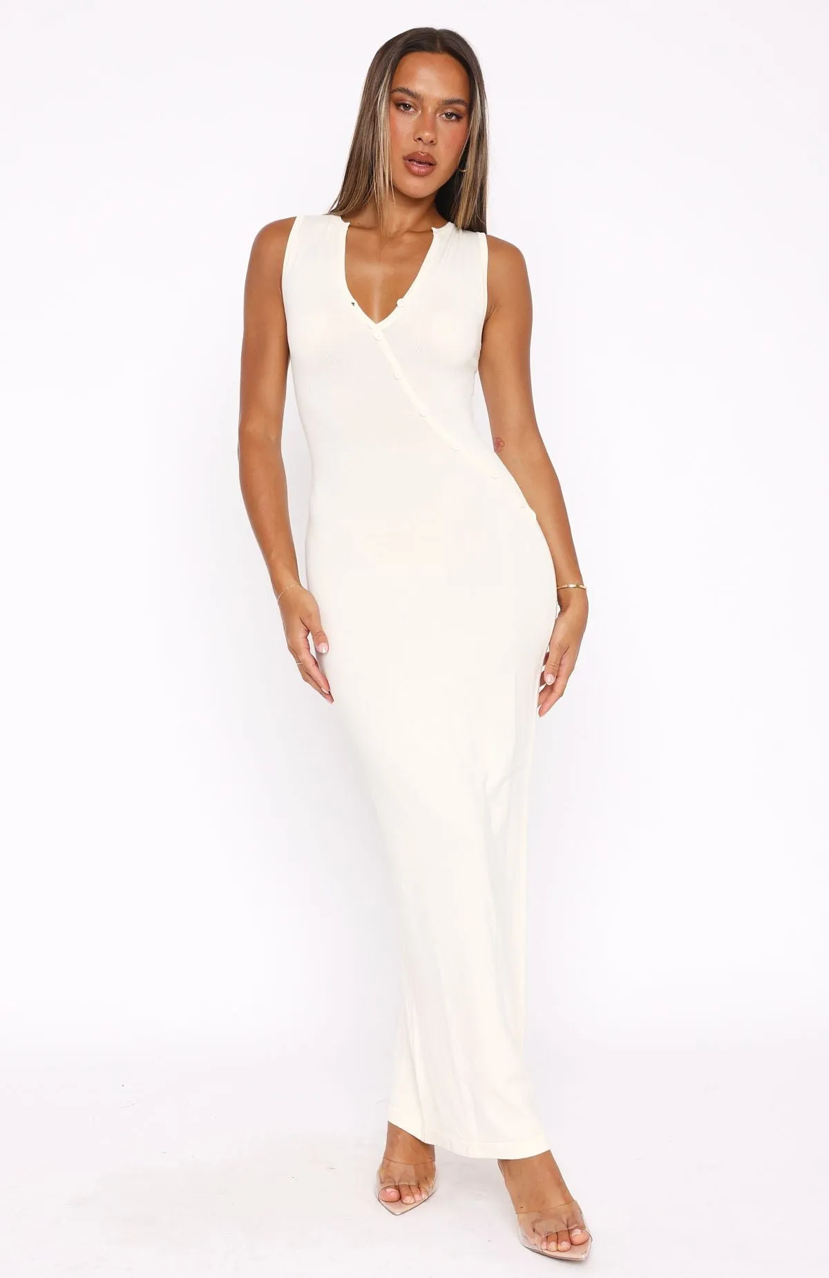 She's Back Maxi Dress Off White sold by White Fox Boutique product image thumbnail 2