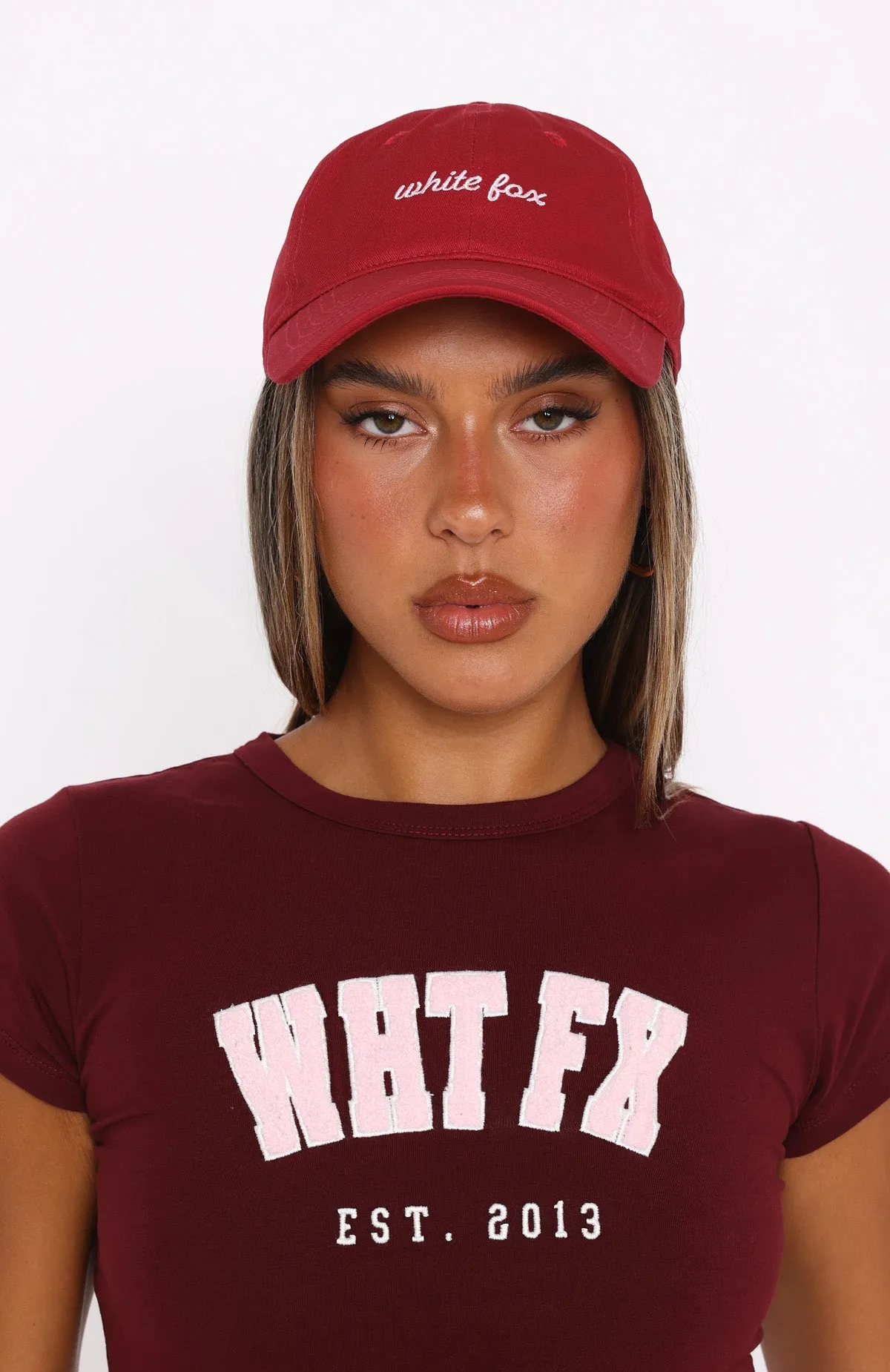 Asking For More Cap Burgundy sold by White Fox Boutique product image thumbnail 2