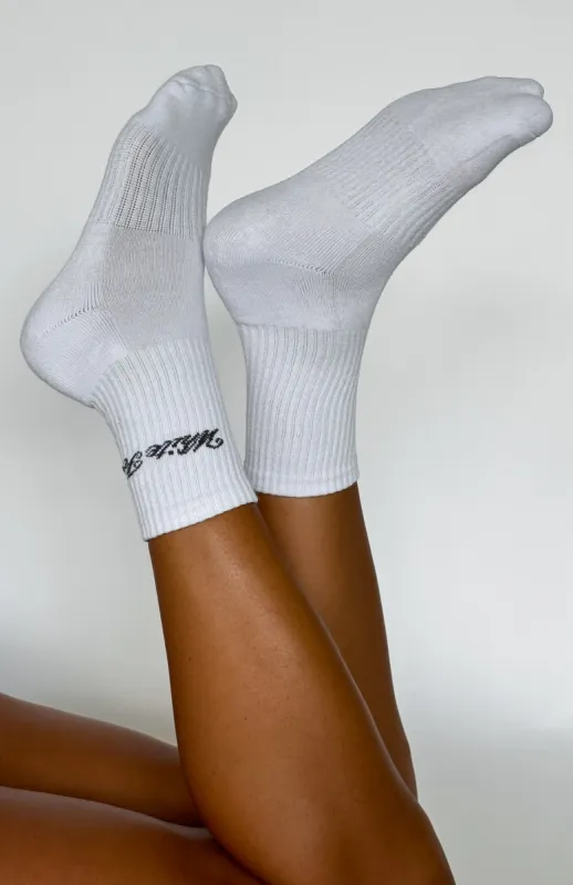 Walk The Same Socks White/Charcoal sold by White Fox Boutique
