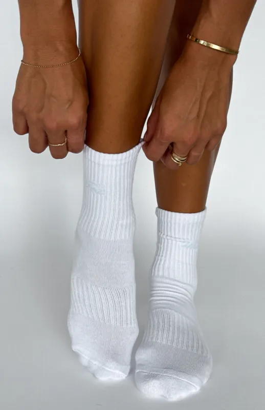 Walk The Same Socks White/Blue sold by White Fox Boutique