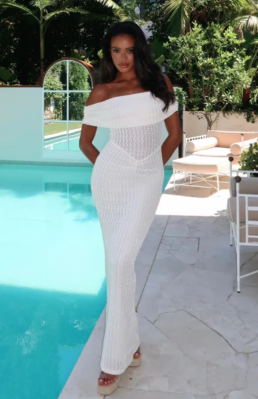 Unwritten Chapters Maxi Dress Off White sold by White Fox Boutique