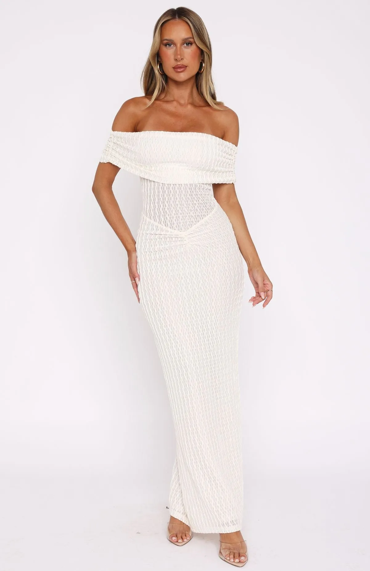 Unwritten Chapters Maxi Dress Off White sold by White Fox Boutique product image thumbnail 2