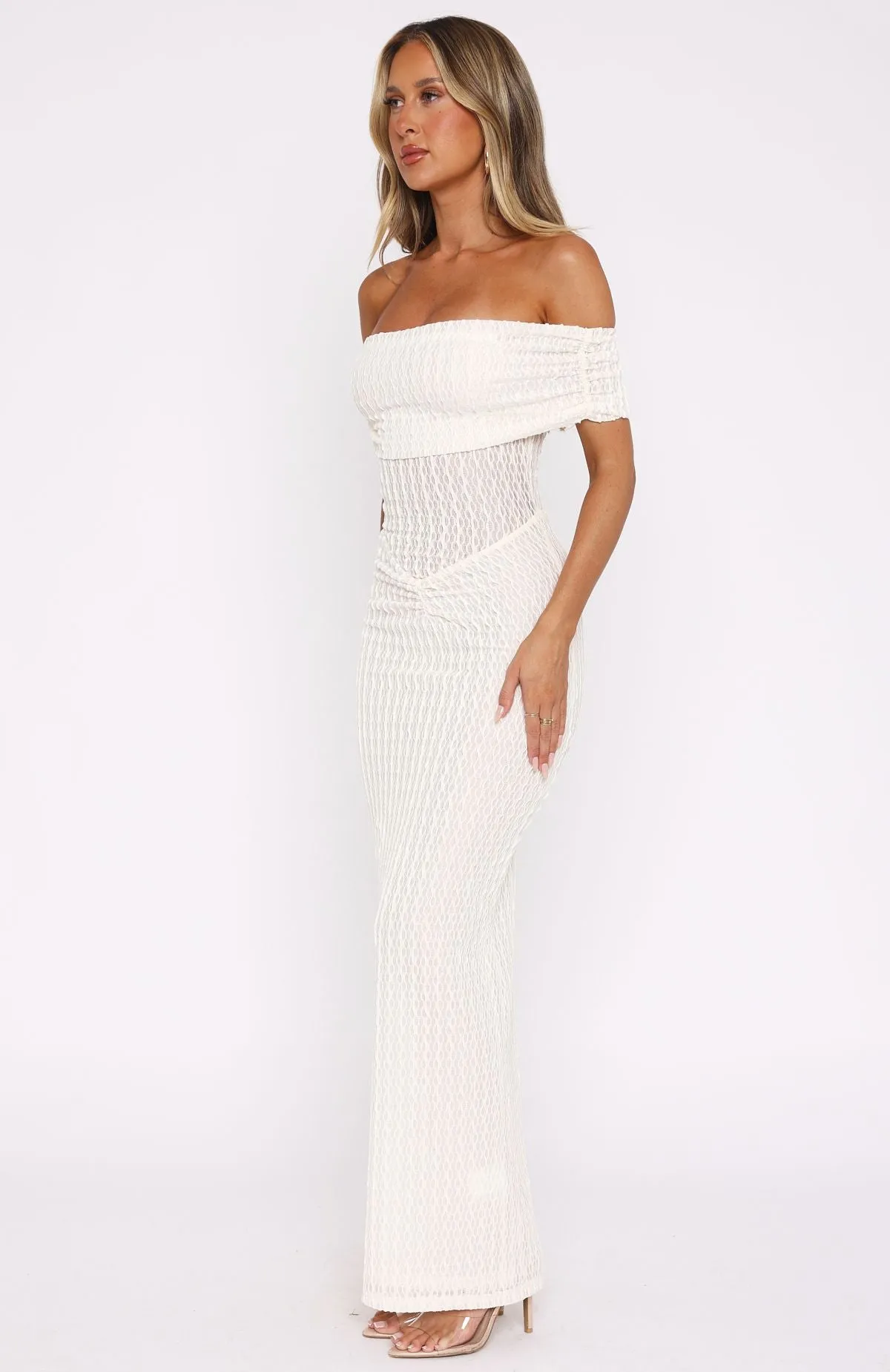 Unwritten Chapters Maxi Dress Off White sold by White Fox Boutique product image thumbnail 3