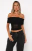 Show Out Mesh Top Black sold by White Fox Boutique