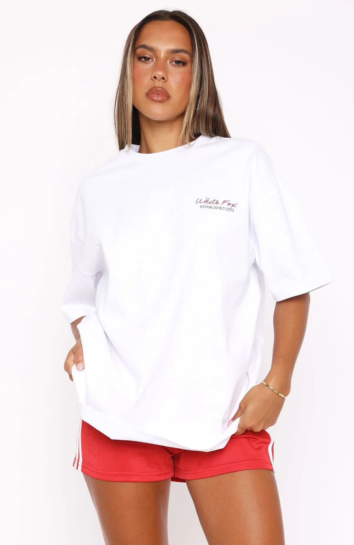 Studio Essentials Oversized Tee White sold by White Fox Boutique product image thumbnail 2