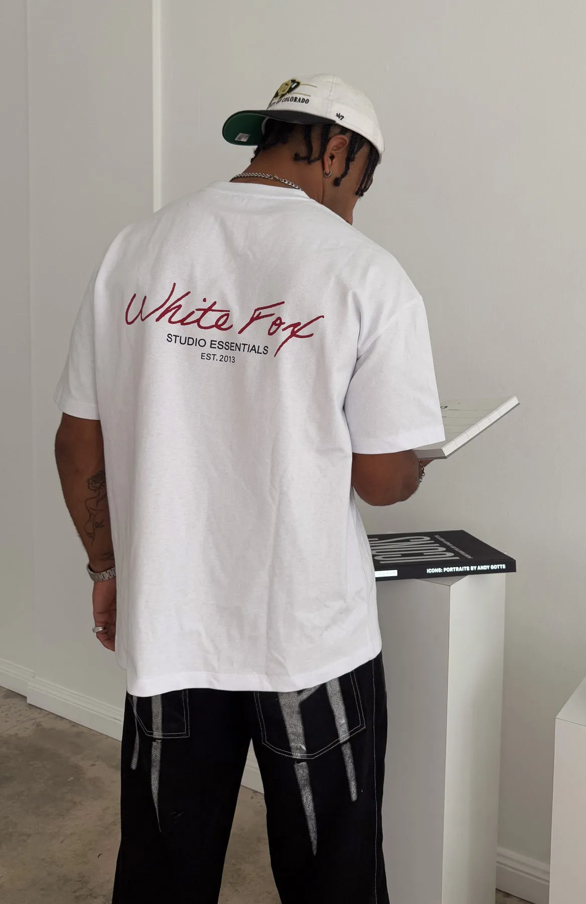 Studio Essentials Oversized Tee White sold by White Fox Boutique product image thumbnail 5