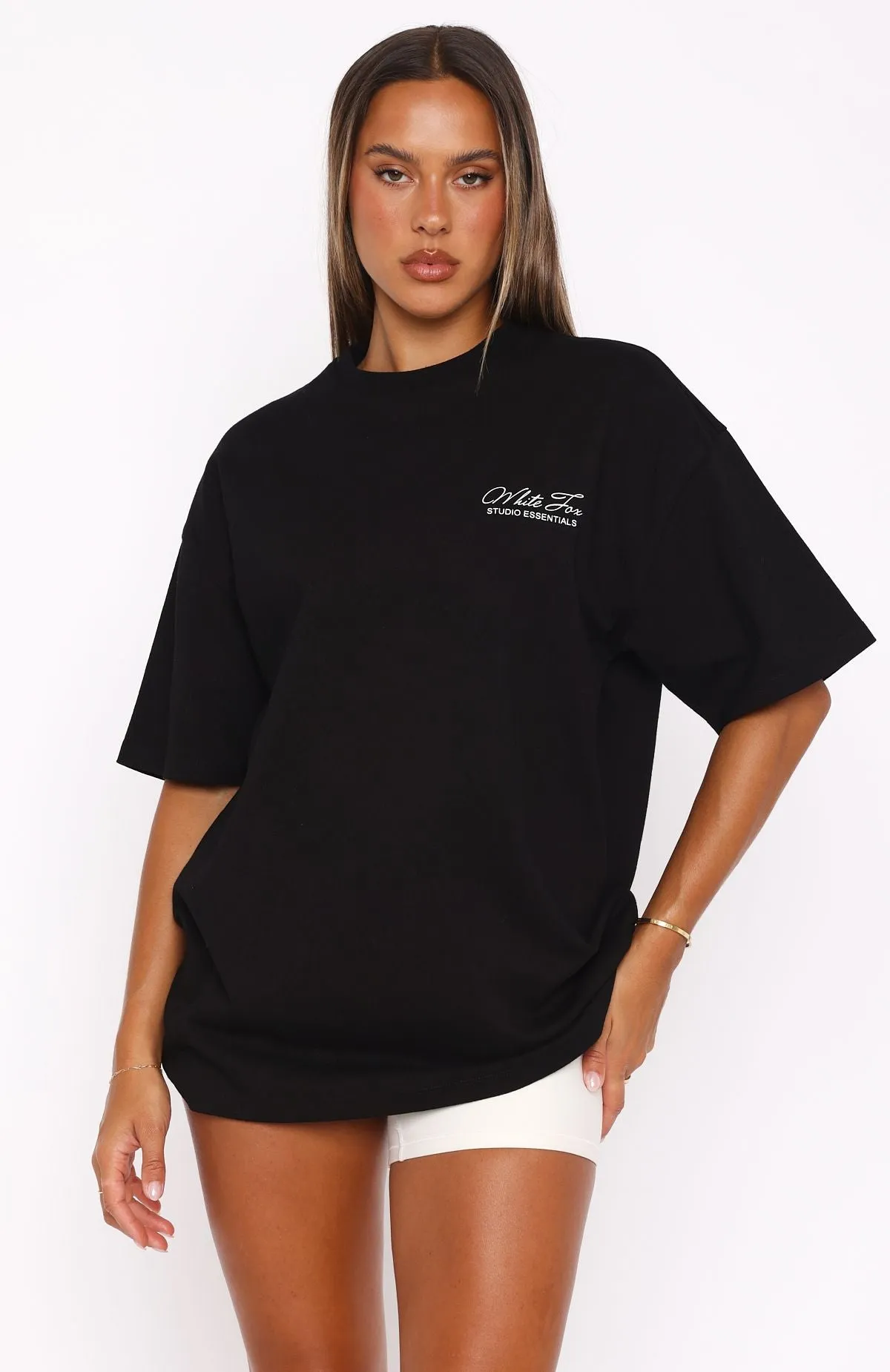 Studio Classic Oversized Tee Black sold by White Fox Boutique product image thumbnail 2
