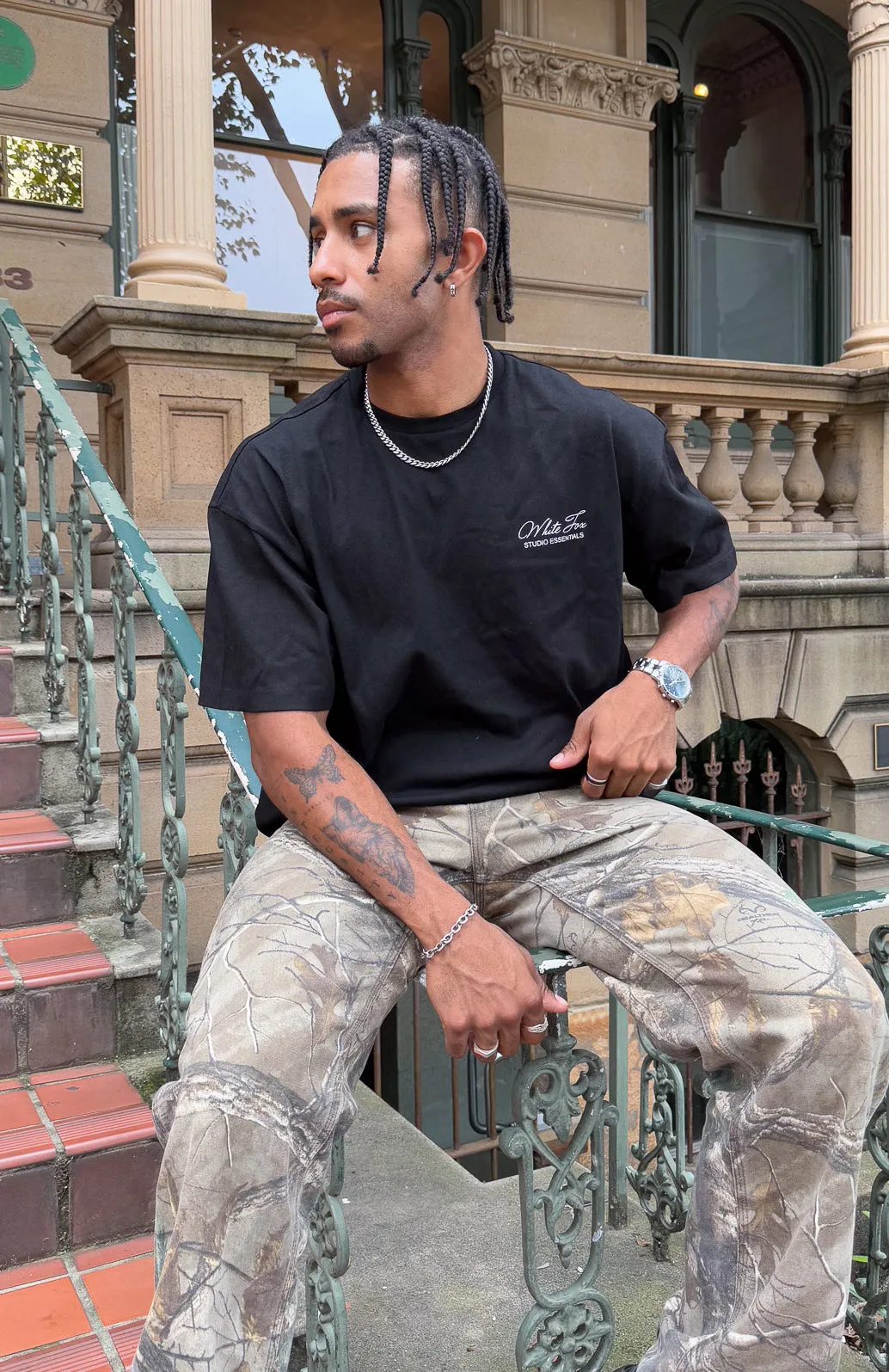 Studio Classic Oversized Tee Black sold by White Fox Boutique