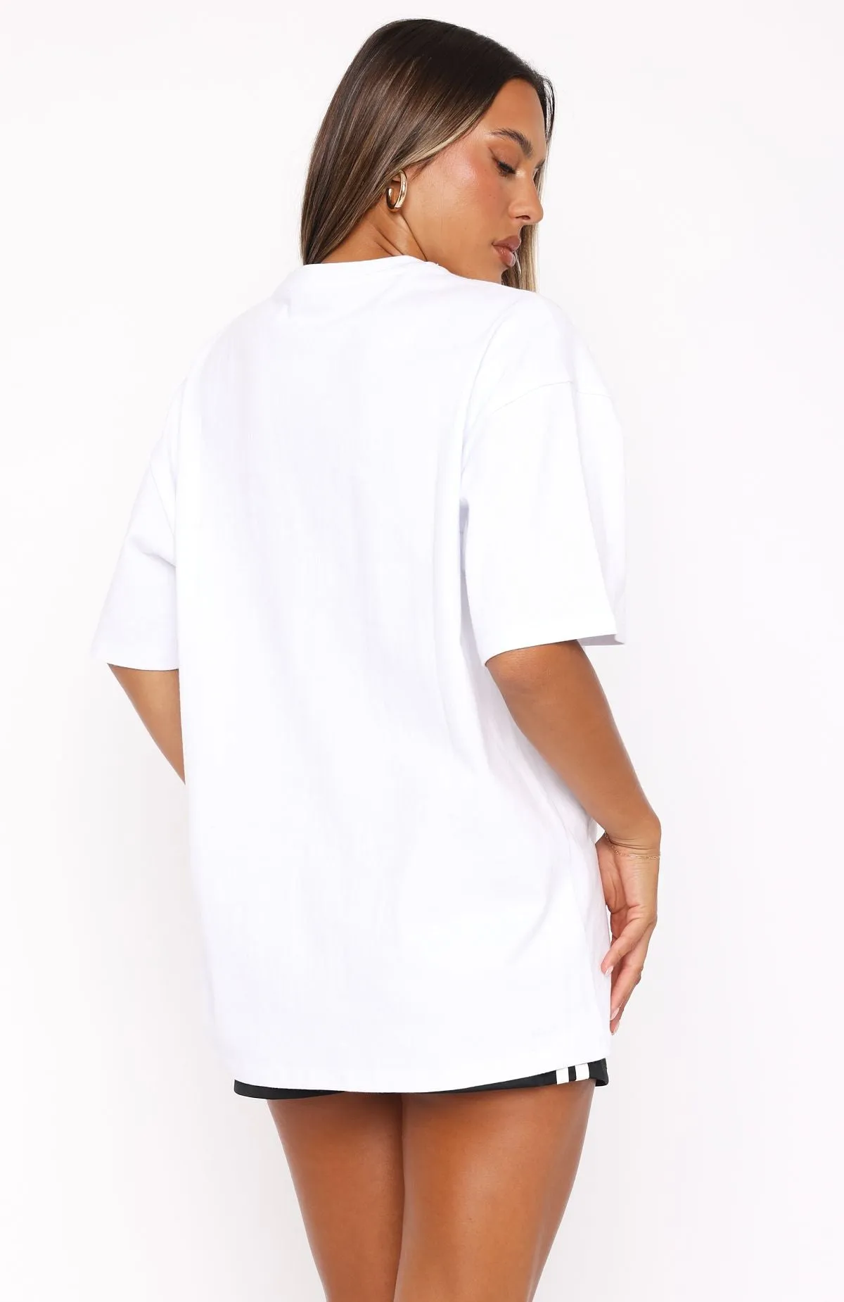 Studio Classic Oversized Tee White sold by White Fox Boutique product image thumbnail 4