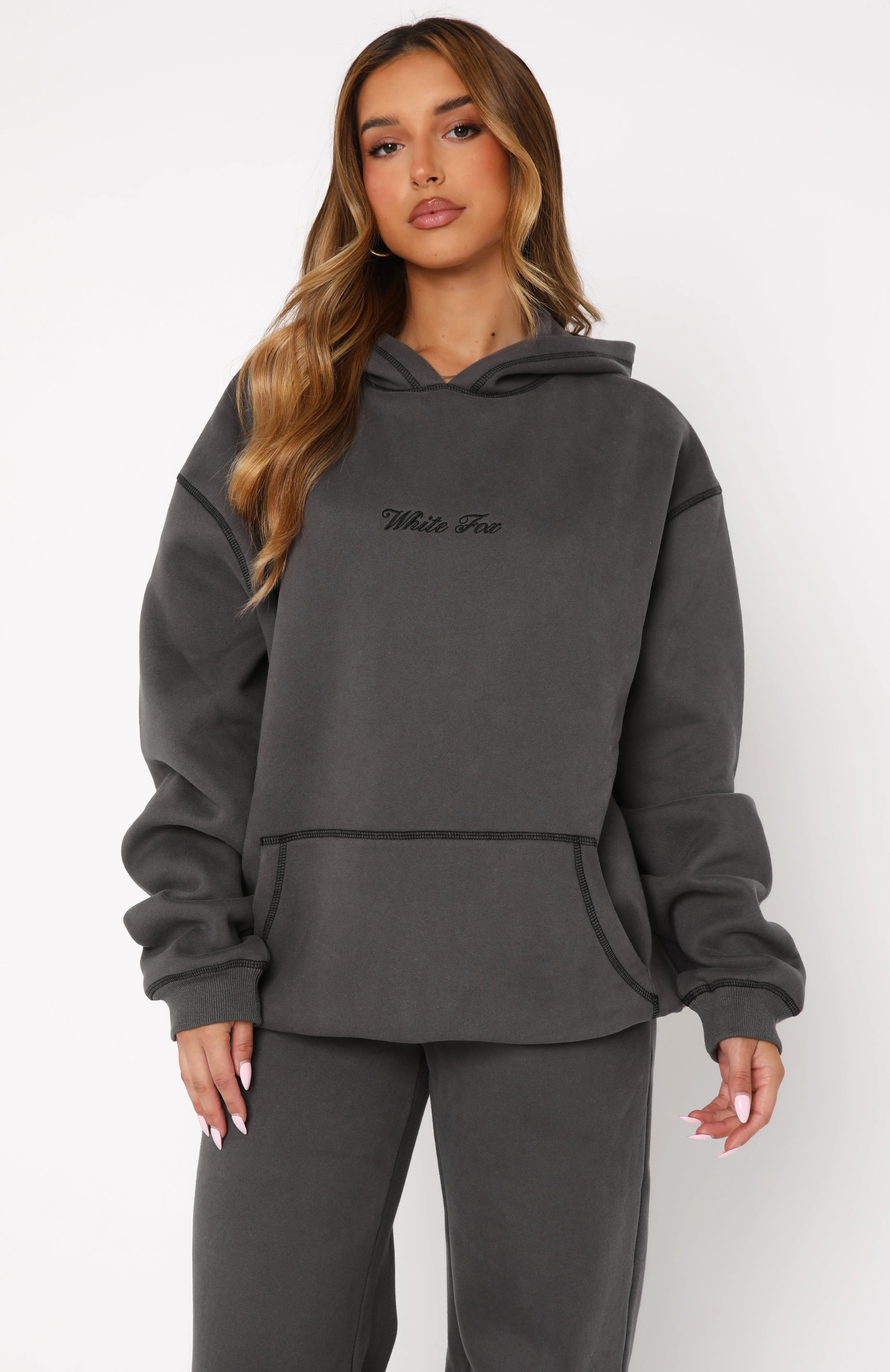 Instant Attraction Oversized Hoodie Charcoal sold by White Fox Boutique product image thumbnail 2
