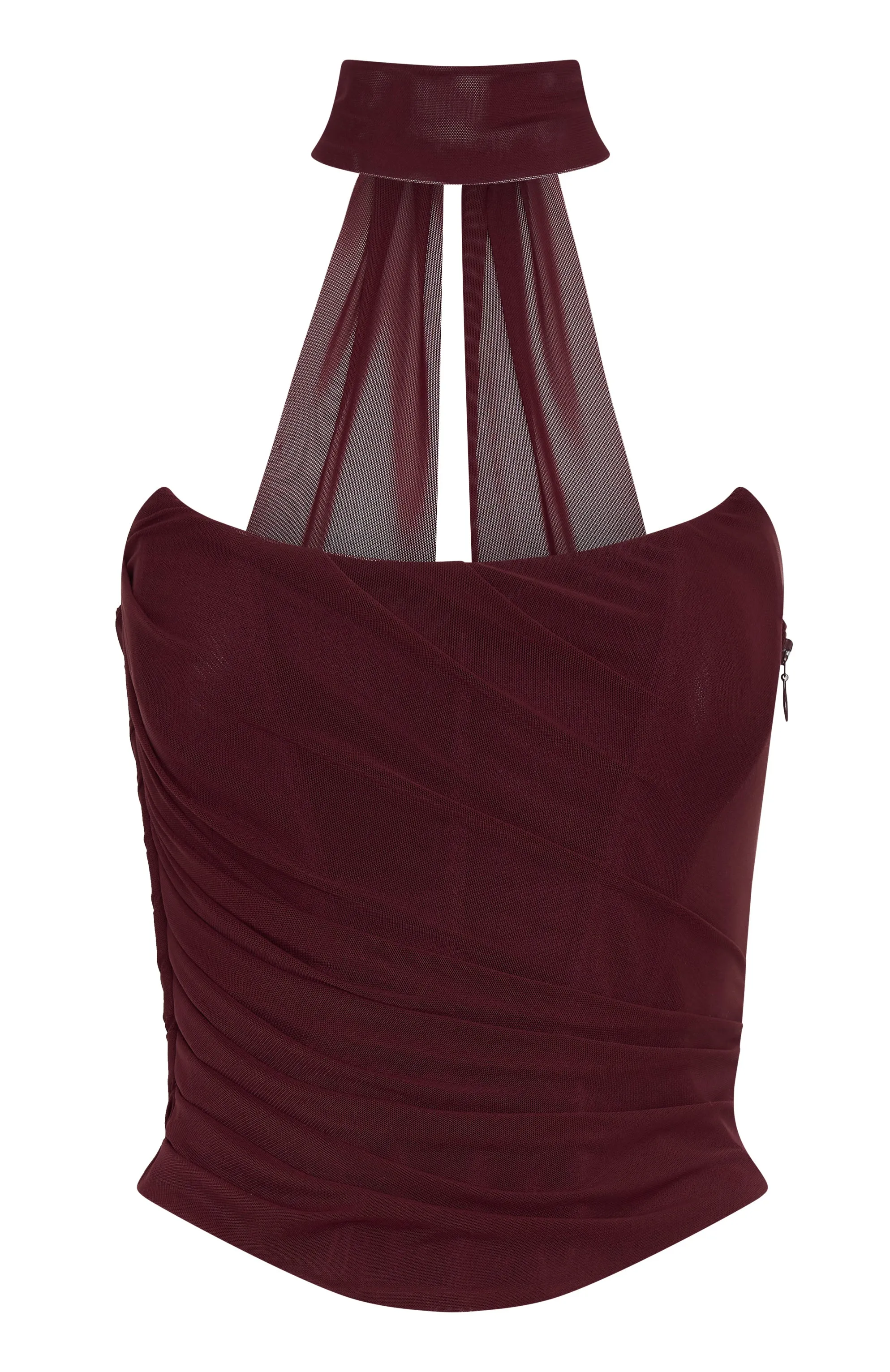 Lovers Lane Strapless Bustier Burgundy sold by White Fox Boutique product image thumbnail 5