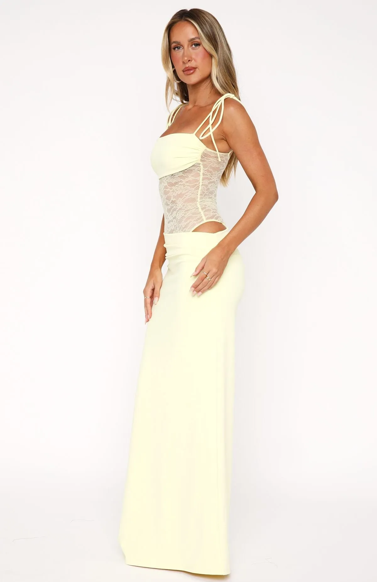 Compliment Me Maxi Dress Lemon sold by White Fox Boutique product image thumbnail 3
