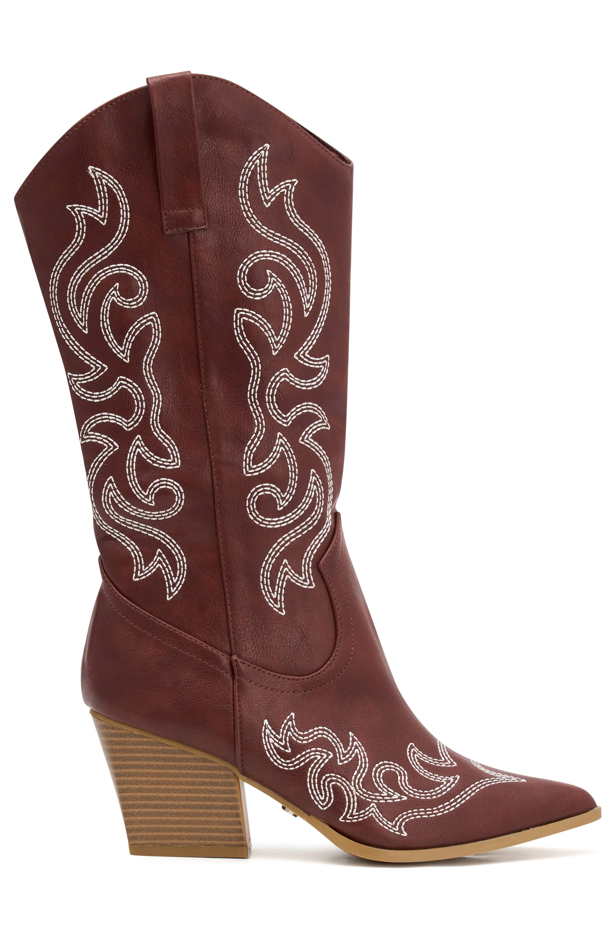 Alice Cowboy Boots Burgundy sold by White Fox Boutique product image thumbnail 3