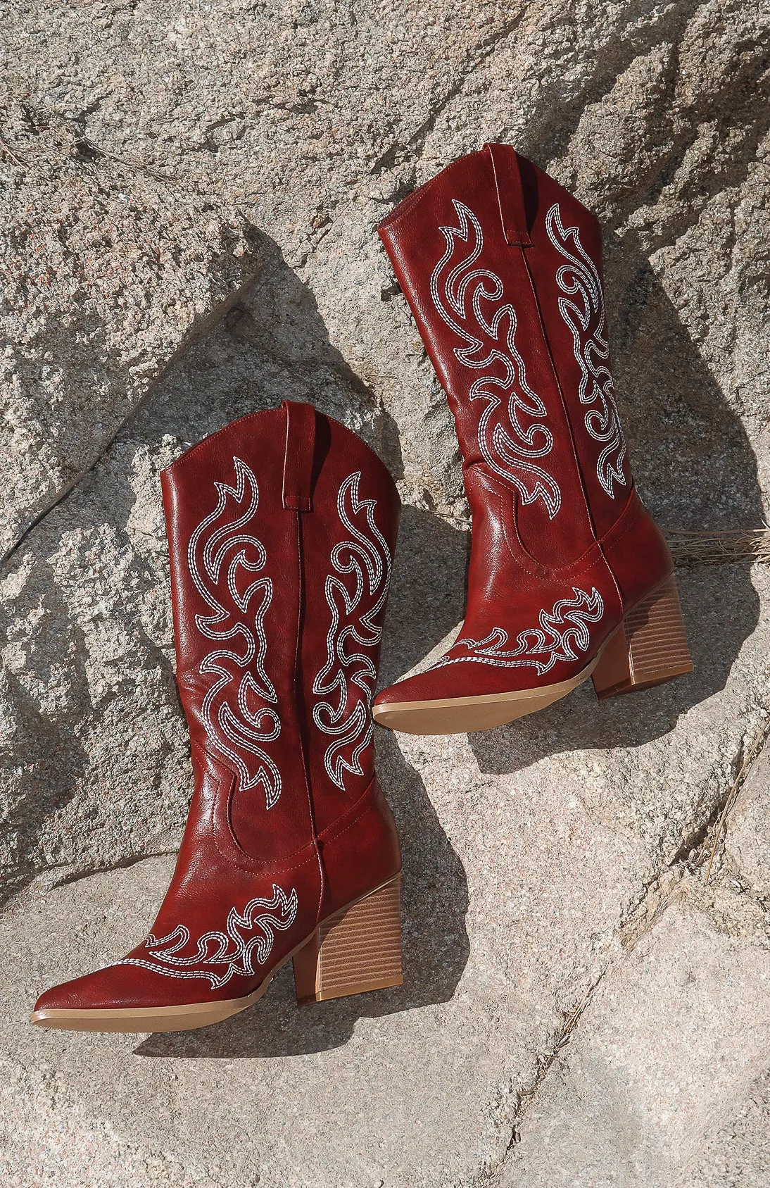 Alice Cowboy Boots Burgundy sold by White Fox Boutique product image thumbnail 5