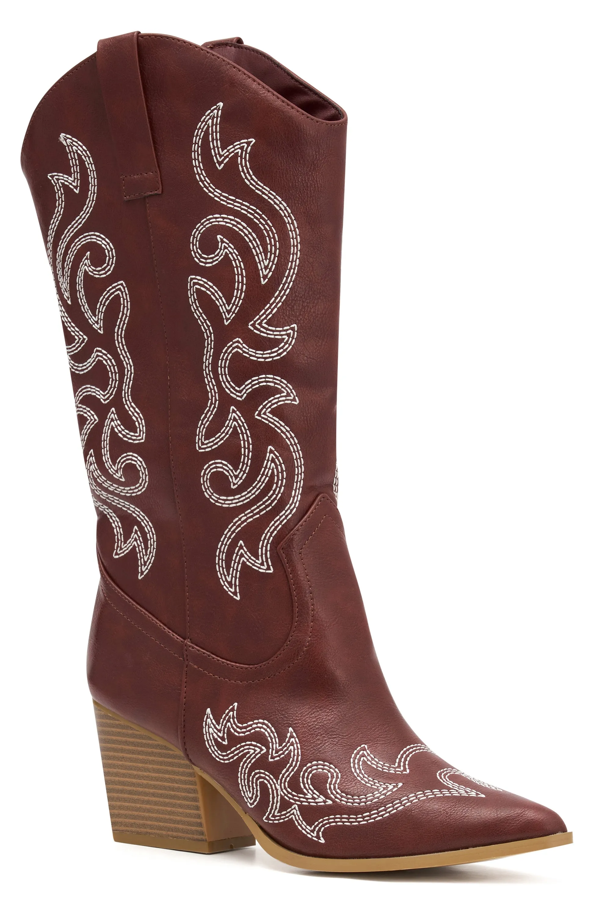Alice Cowboy Boots Burgundy sold by White Fox Boutique product image thumbnail 2