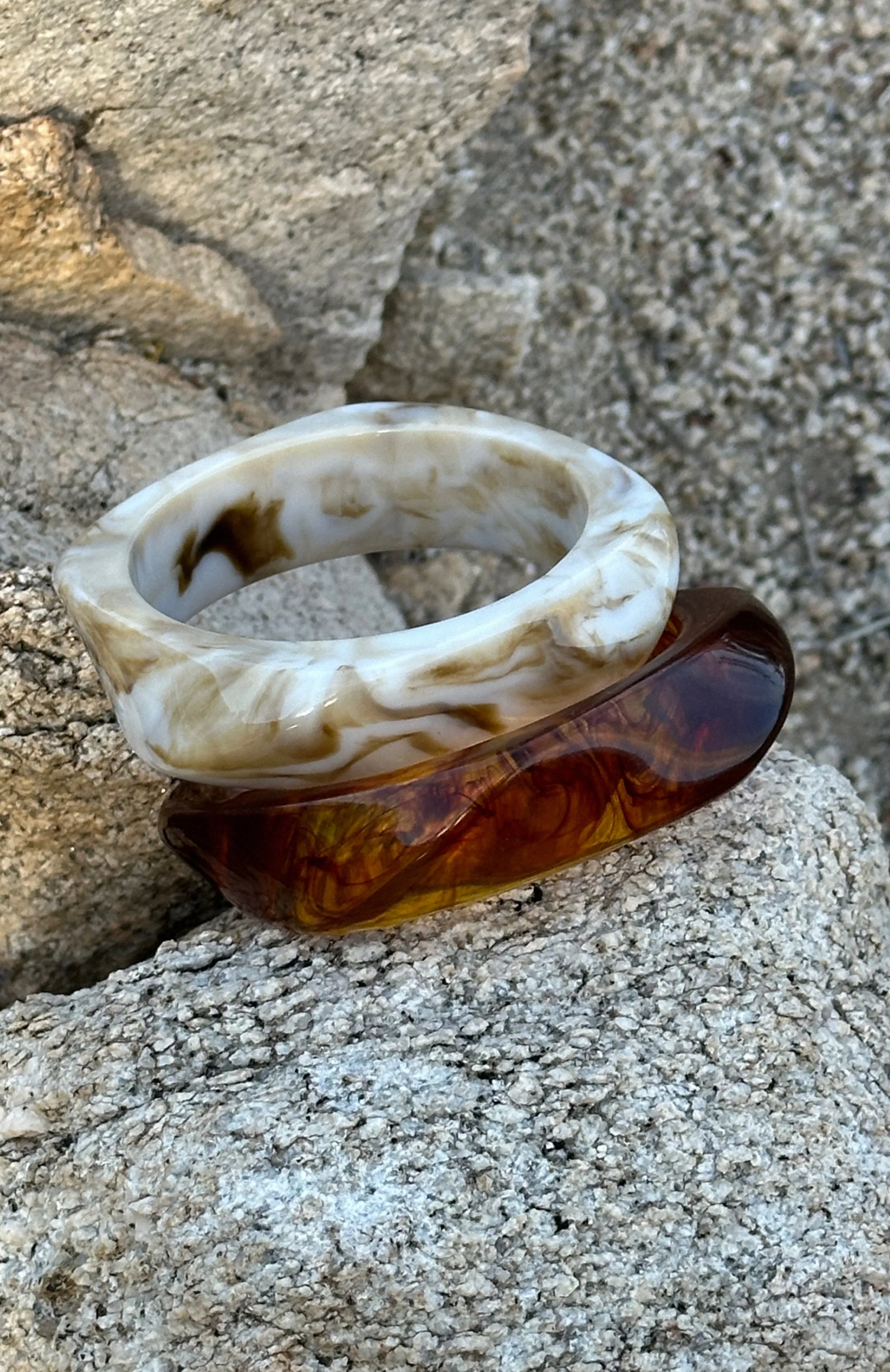 Florentin Bracelet Set Caramel Marble sold by White Fox Boutique product image thumbnail 3