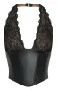 Dreams And Delights PU Bustier Black sold by White Fox Boutique